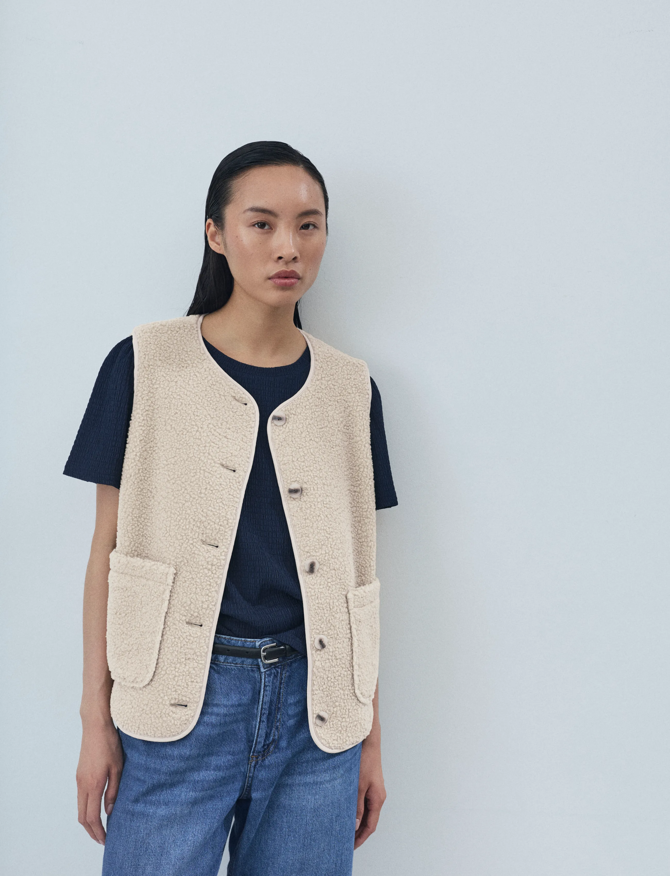 Vila - VIADA TEDDY WAISTCOAT - NOOS - fleece- und teddy-westen - birch - 4