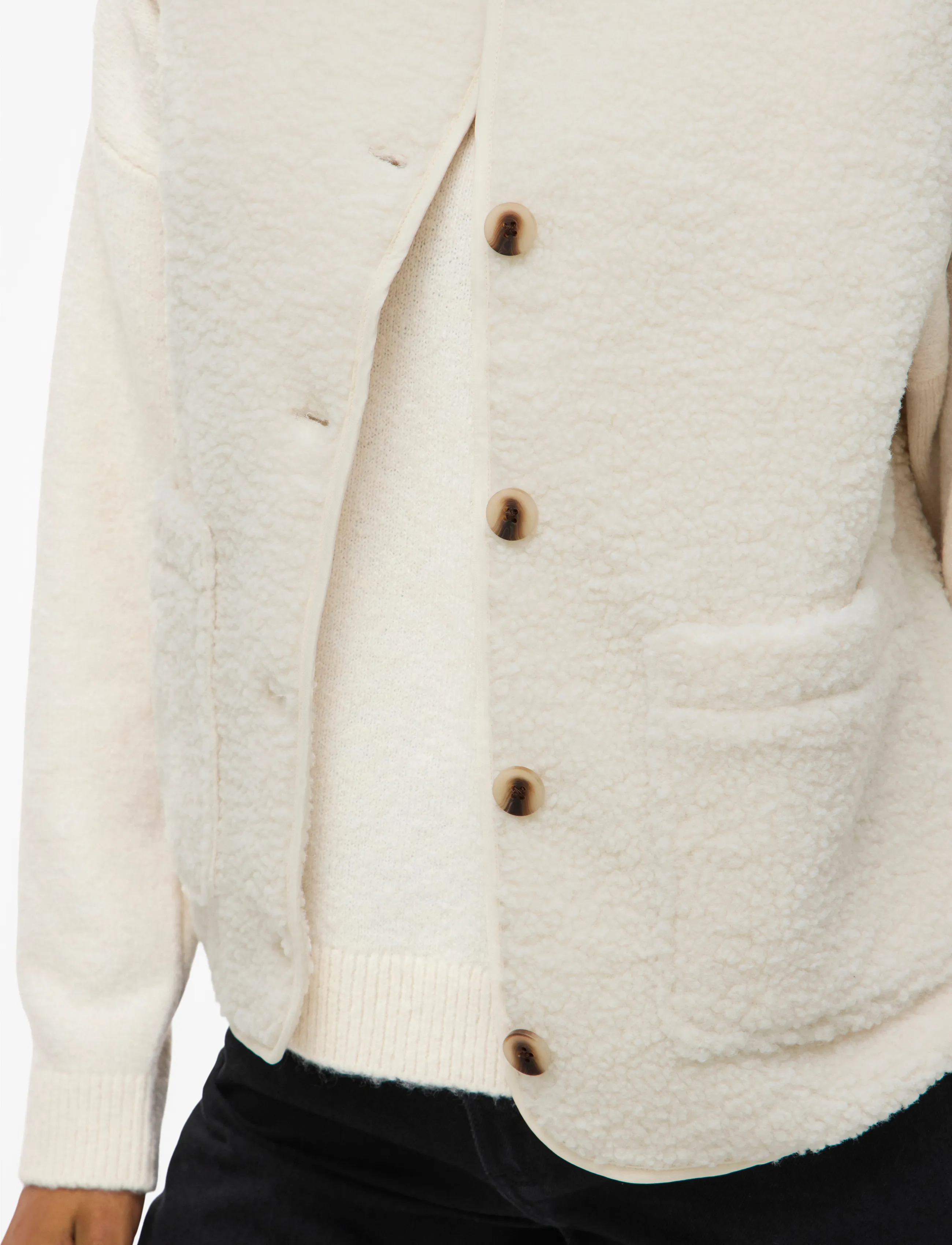 Vila - VIADA TEDDY WAISTCOAT - NOOS - fleece- und teddy-westen - birch - 5