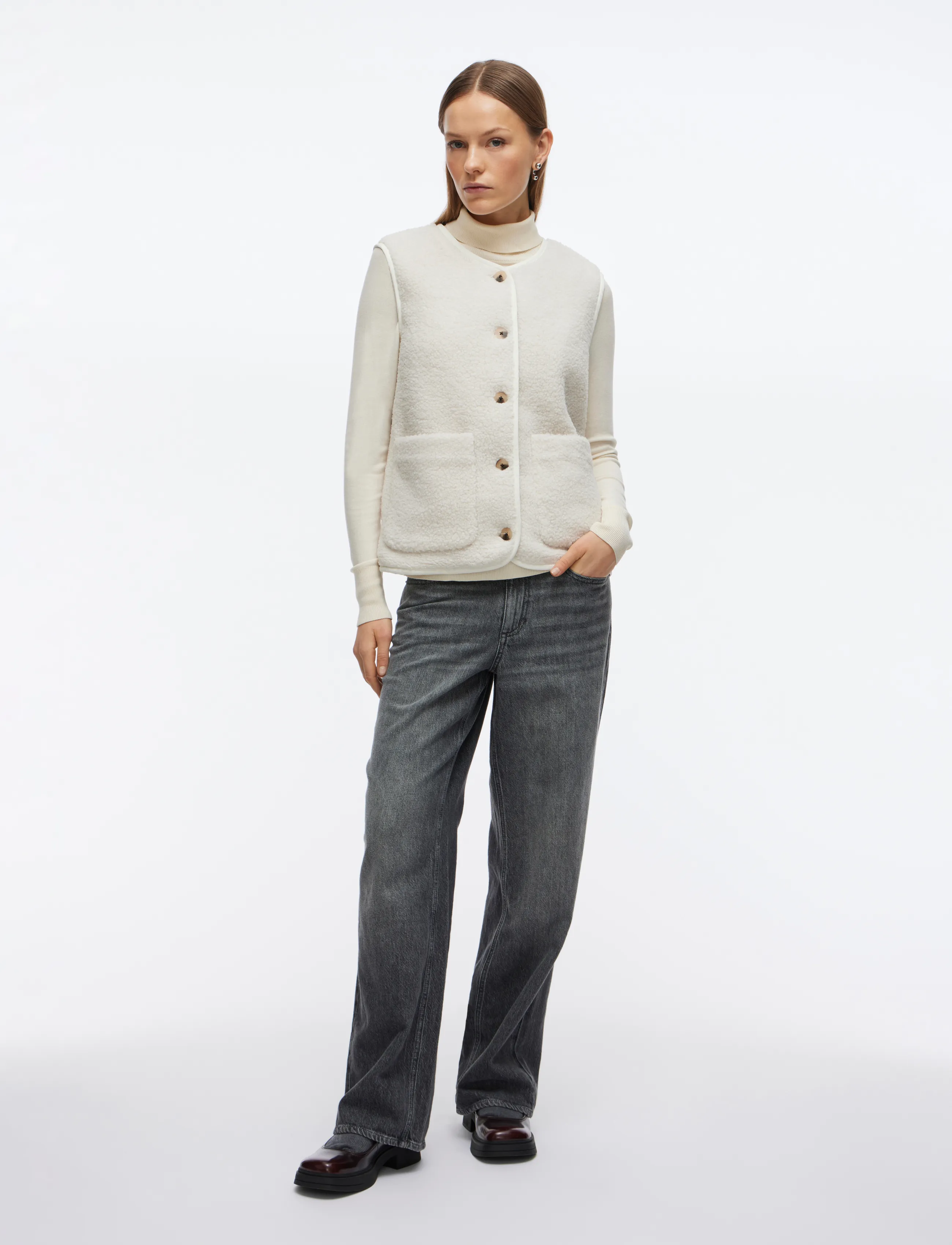 VILA Viada Teddy Waistcoat Noos toppar dam – bild 5