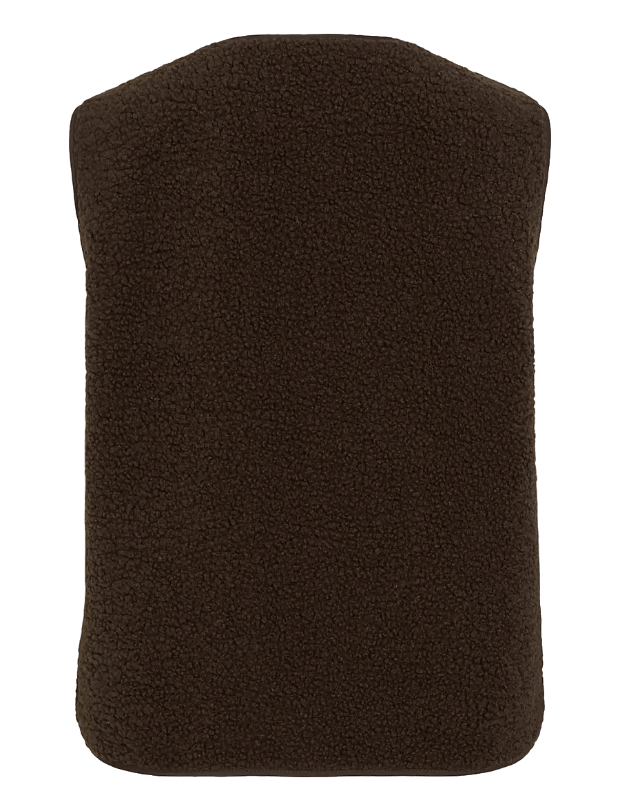 Vila - VIADA TEDDY WAISTCOAT - NOOS - fleece- och teddyvästar - coffee bean - 2