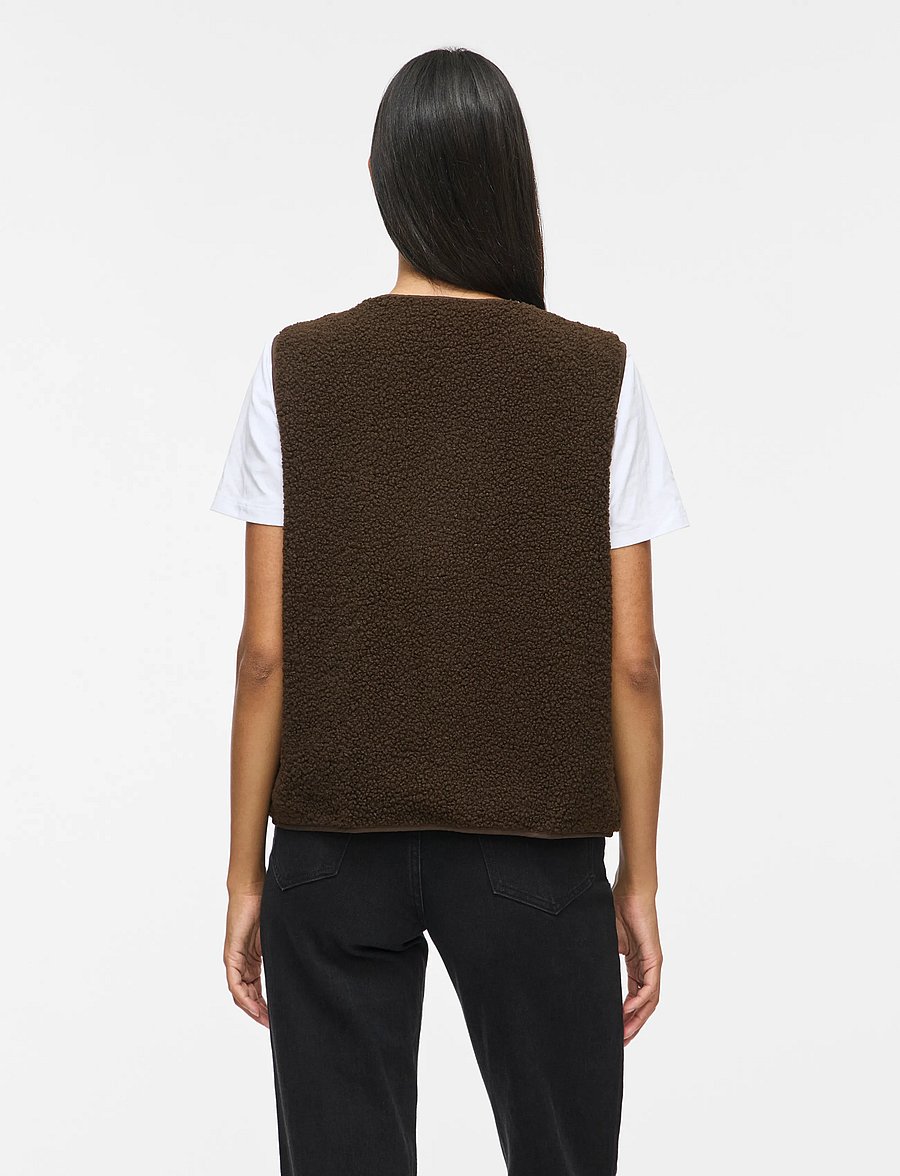Vila - VIADA TEDDY WAISTCOAT - NOOS - fleece- och teddyvästar - coffee bean - 3