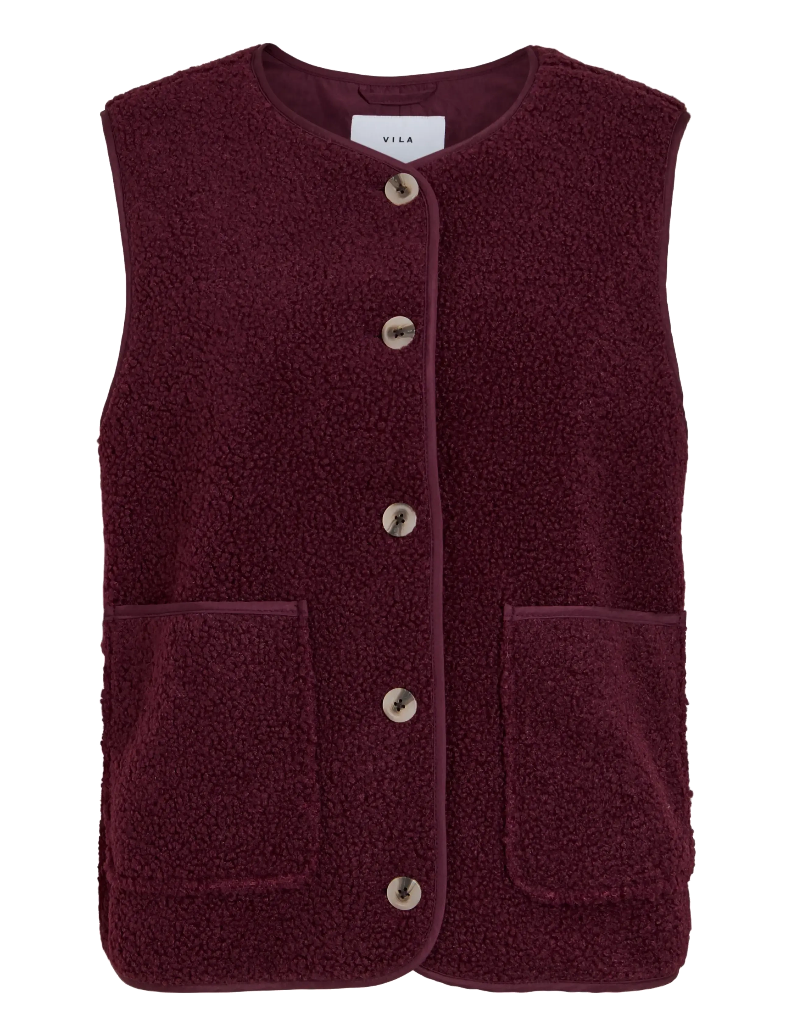 Vila VIADA TEDDY WAISTCOAT - NOOS - Vila - PORT ROYALE / burgundy