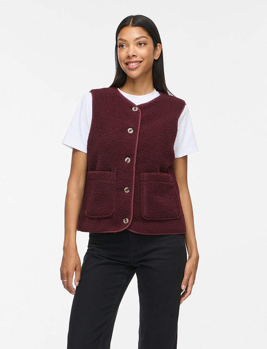 Vila - VIADA TEDDY WAISTCOAT - NOOS - fleece- und teddy-westen - port royale - 0