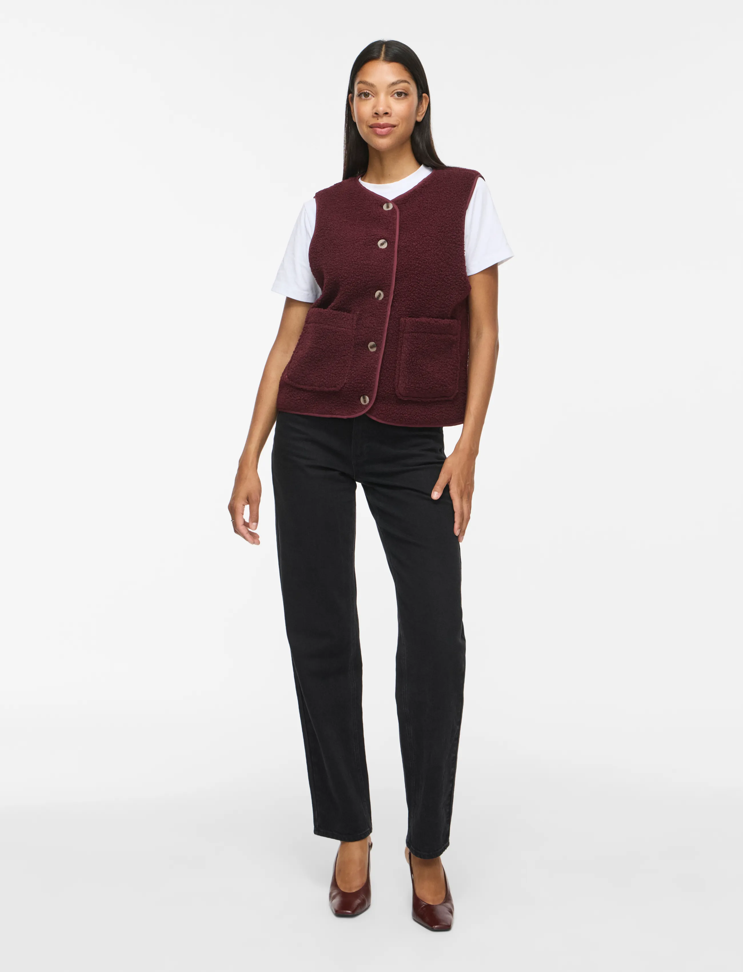 Vila - VIADA TEDDY WAISTCOAT - NOOS - fleece- und teddy-westen - port royale - 4