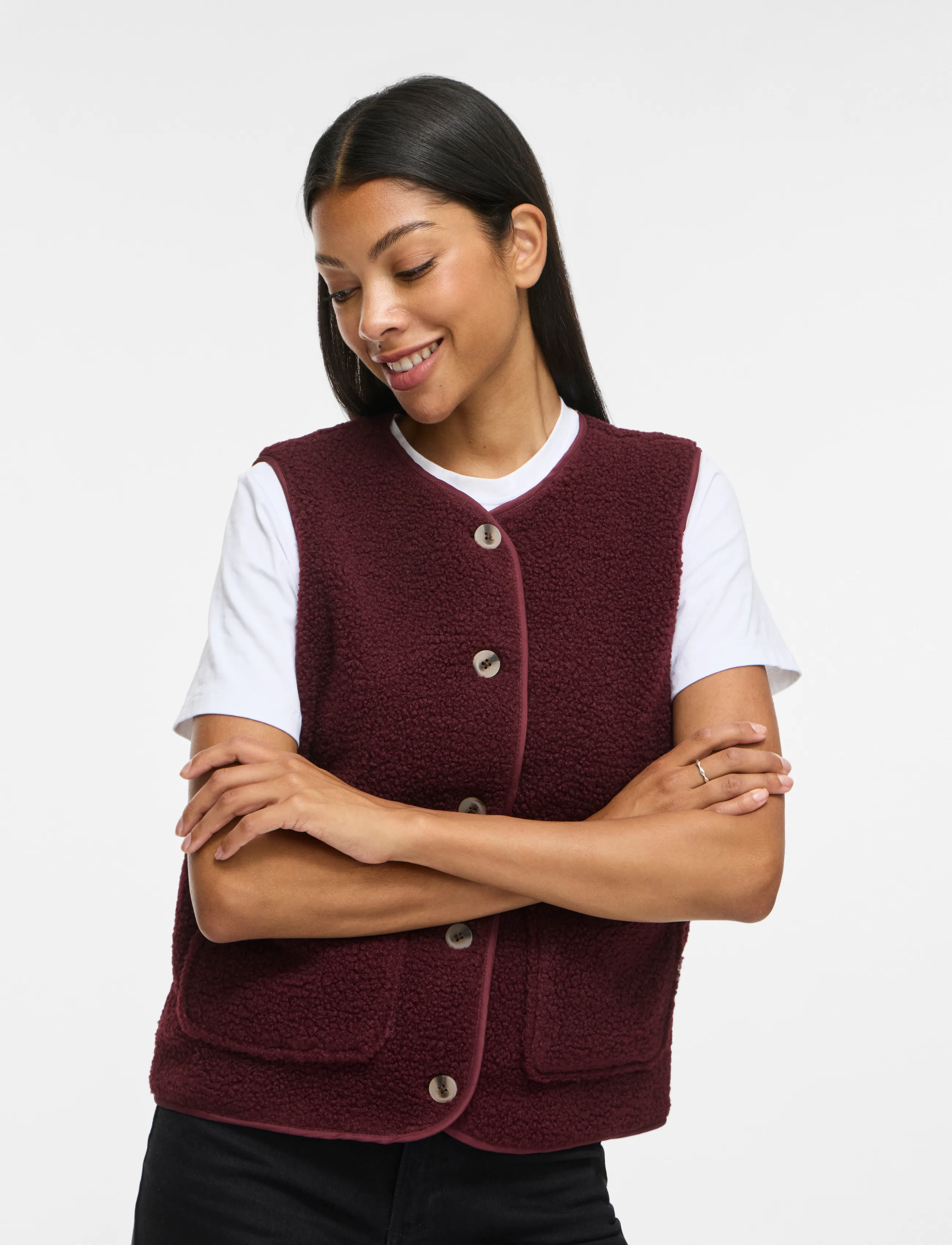 VILA Viada Teddy Waistcoat Noos toppar dam – bild 6