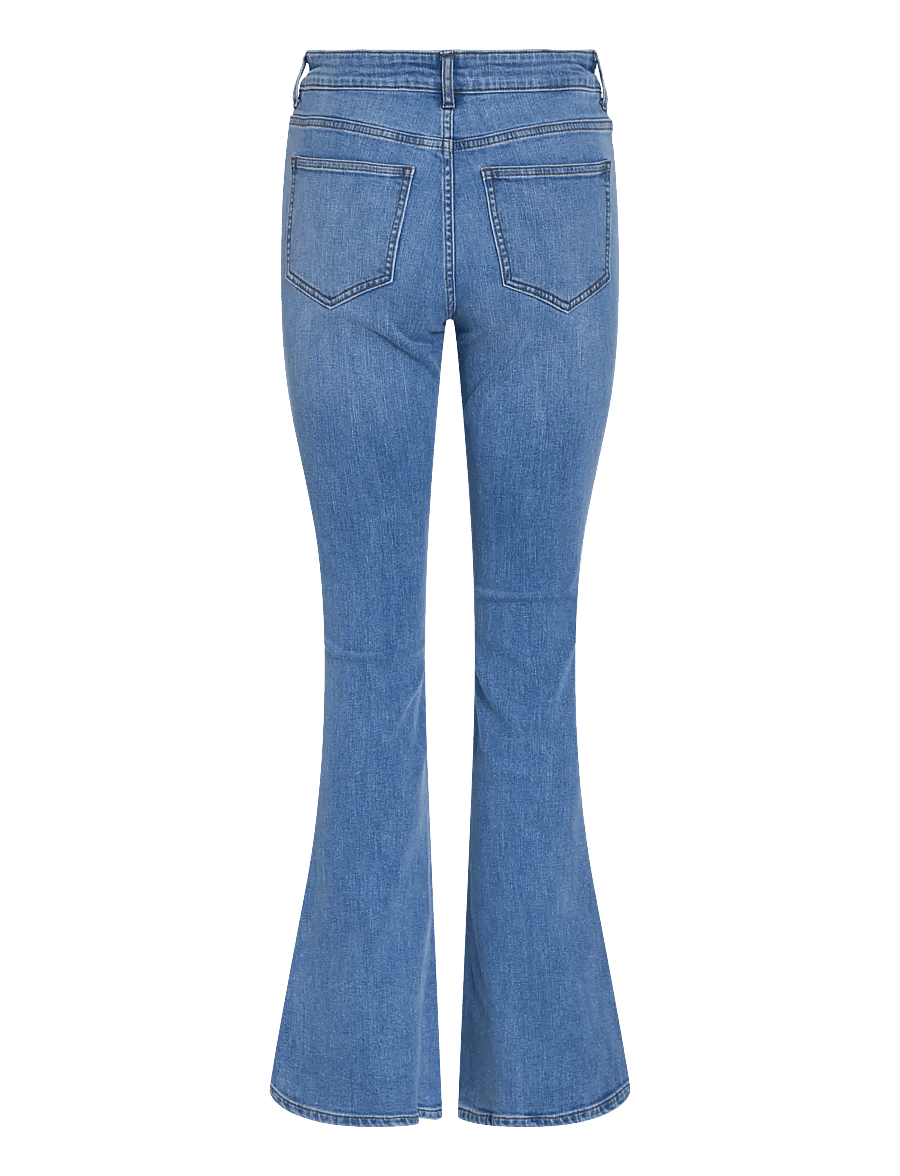 Vila - VIBETTY RW FLARED JEANS LBD OSC239-NOOS - utsvängda jeans - light blue denim - 2