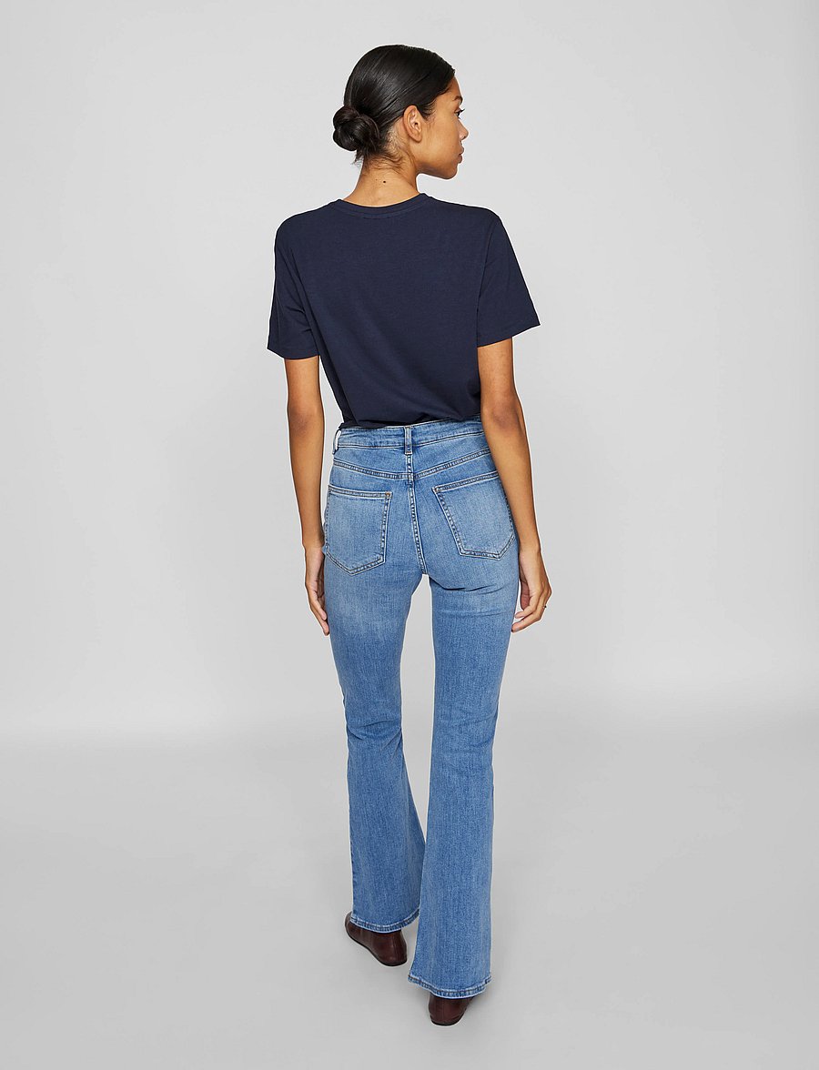 Vila - VIBETTY RW FLARED JEANS LBD OSC239-NOOS - utsvängda jeans - light blue denim - 3