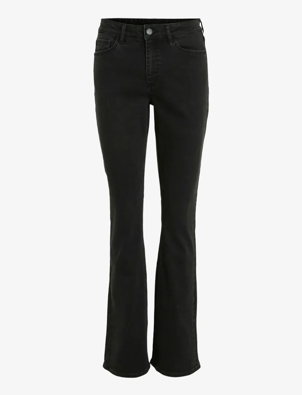 Vila - VIBETTY RW FLARED JEANS BLK OSC221-NOOS - utsvängda jeans - black denim - 1