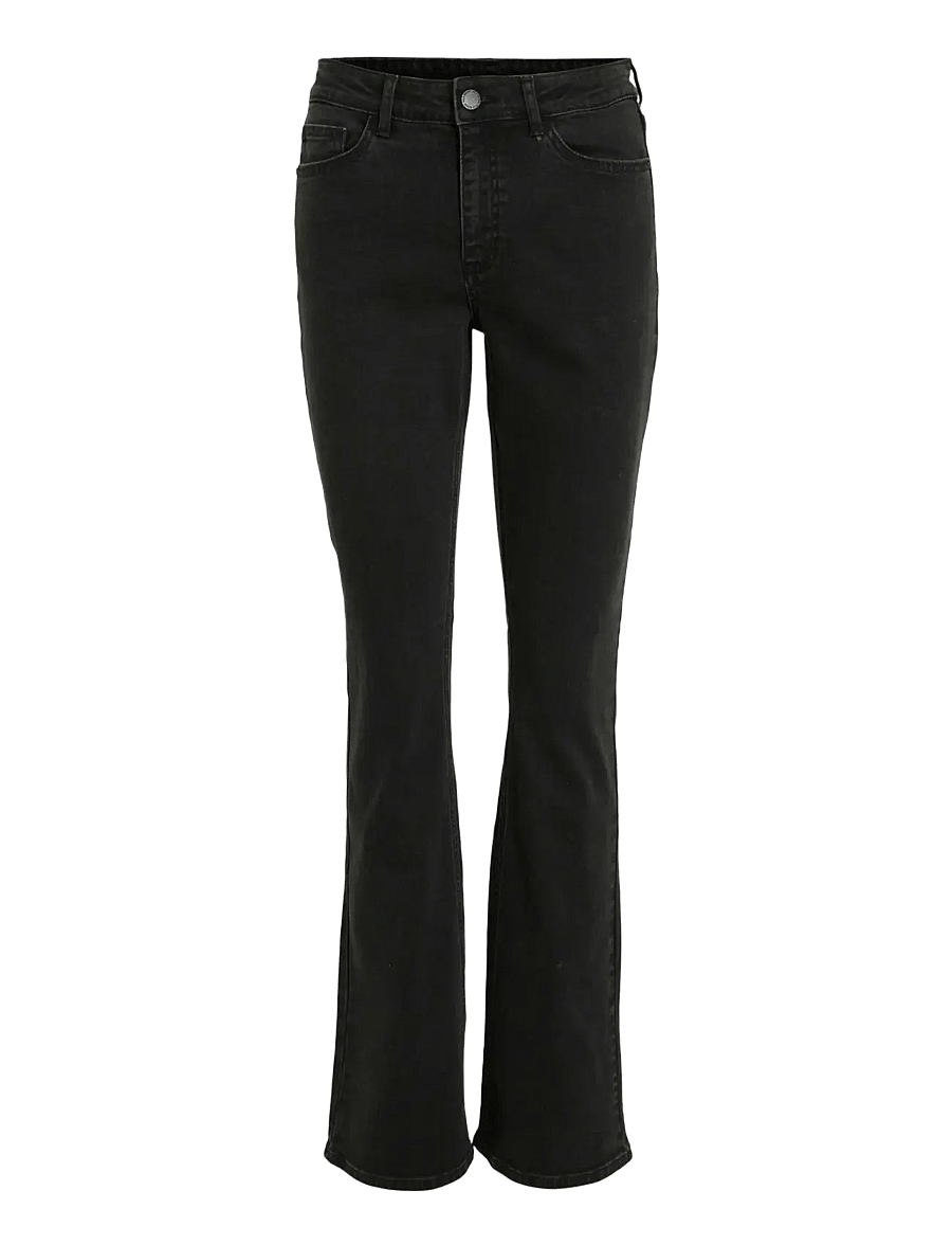 Vila - VIBETTY RW FLARED JEANS BLK OSC221-NOOS - flared jeans - black denim - 1