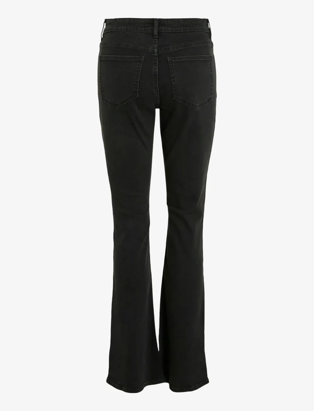 Vila - VIBETTY RW FLARED JEANS BLK OSC221-NOOS - utsvängda jeans - black denim - 2