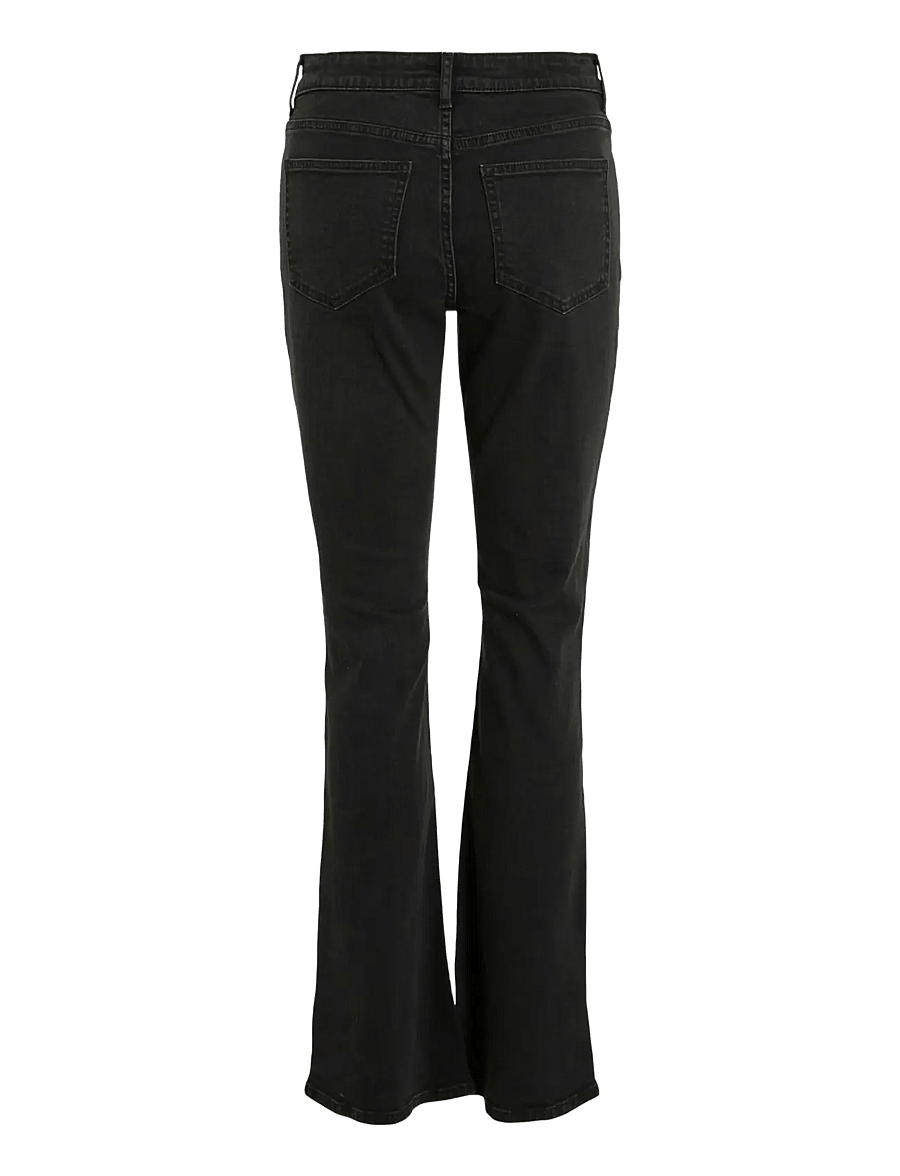Vila - VIBETTY RW FLARED JEANS BLK OSC221-NOOS - flared jeans - black denim - 2