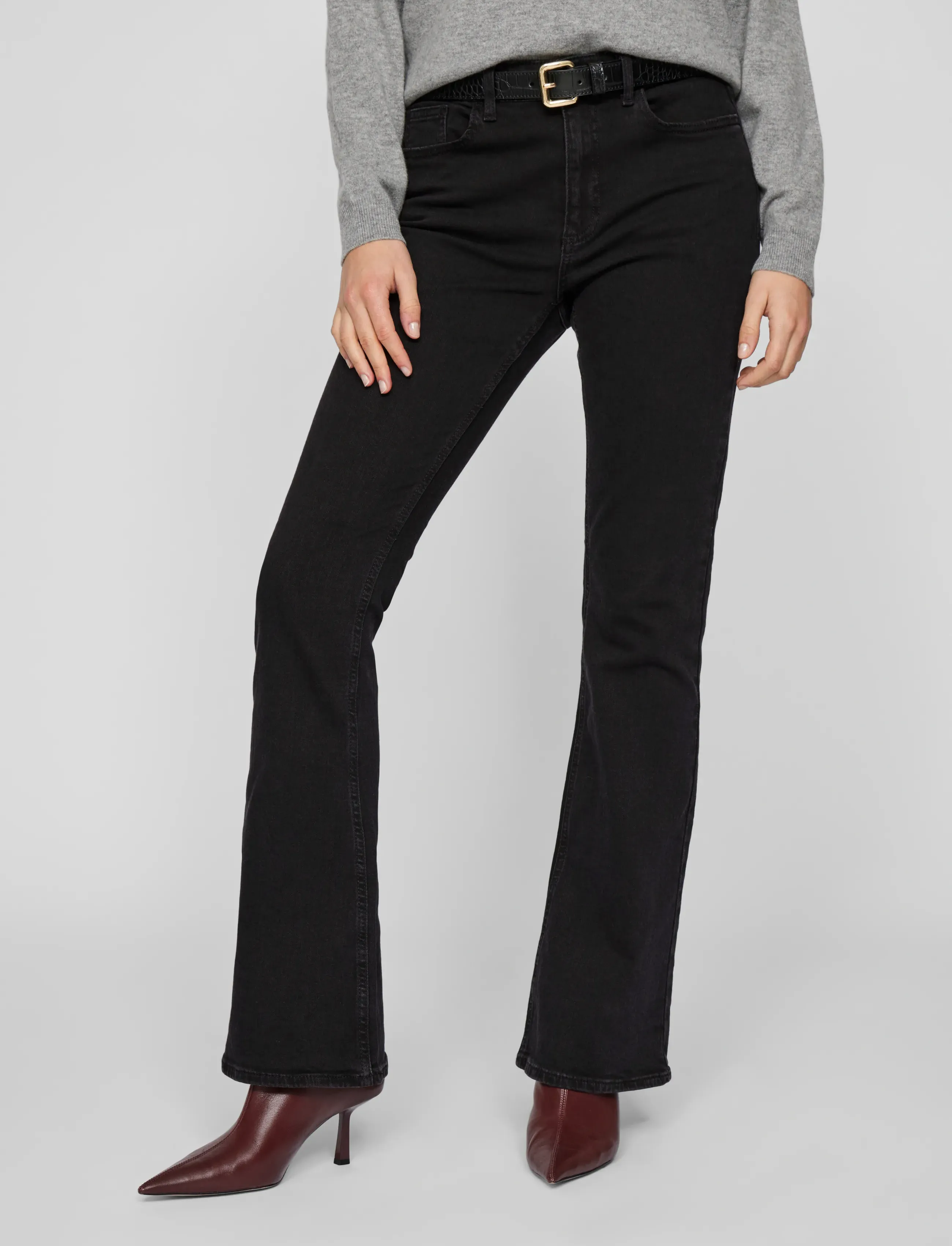 Vila Vibetty Rw Flared Jeans Blk Osc221-Noos, XXL x 32, Black, Jeans > Flares, Dame