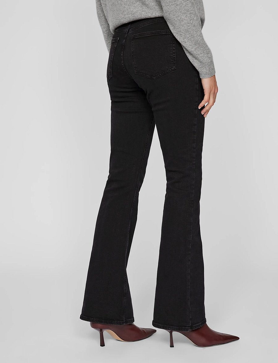 Vila - VIBETTY RW FLARED JEANS BLK OSC221-NOOS - flared jeans - black denim - 5