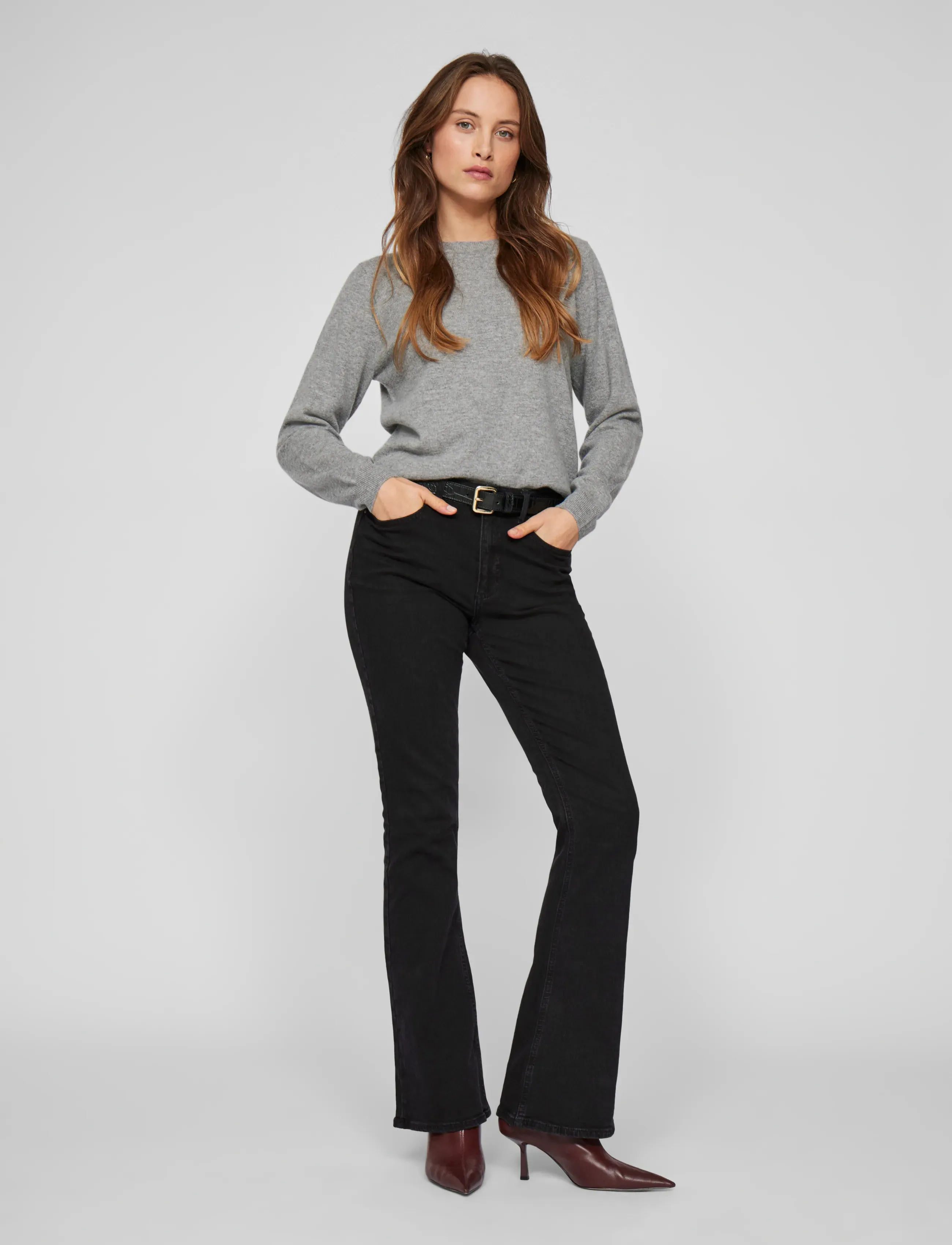 VILA Vibetty Rw Flared Jeans Blk Osc221-Noos dam – bild 5