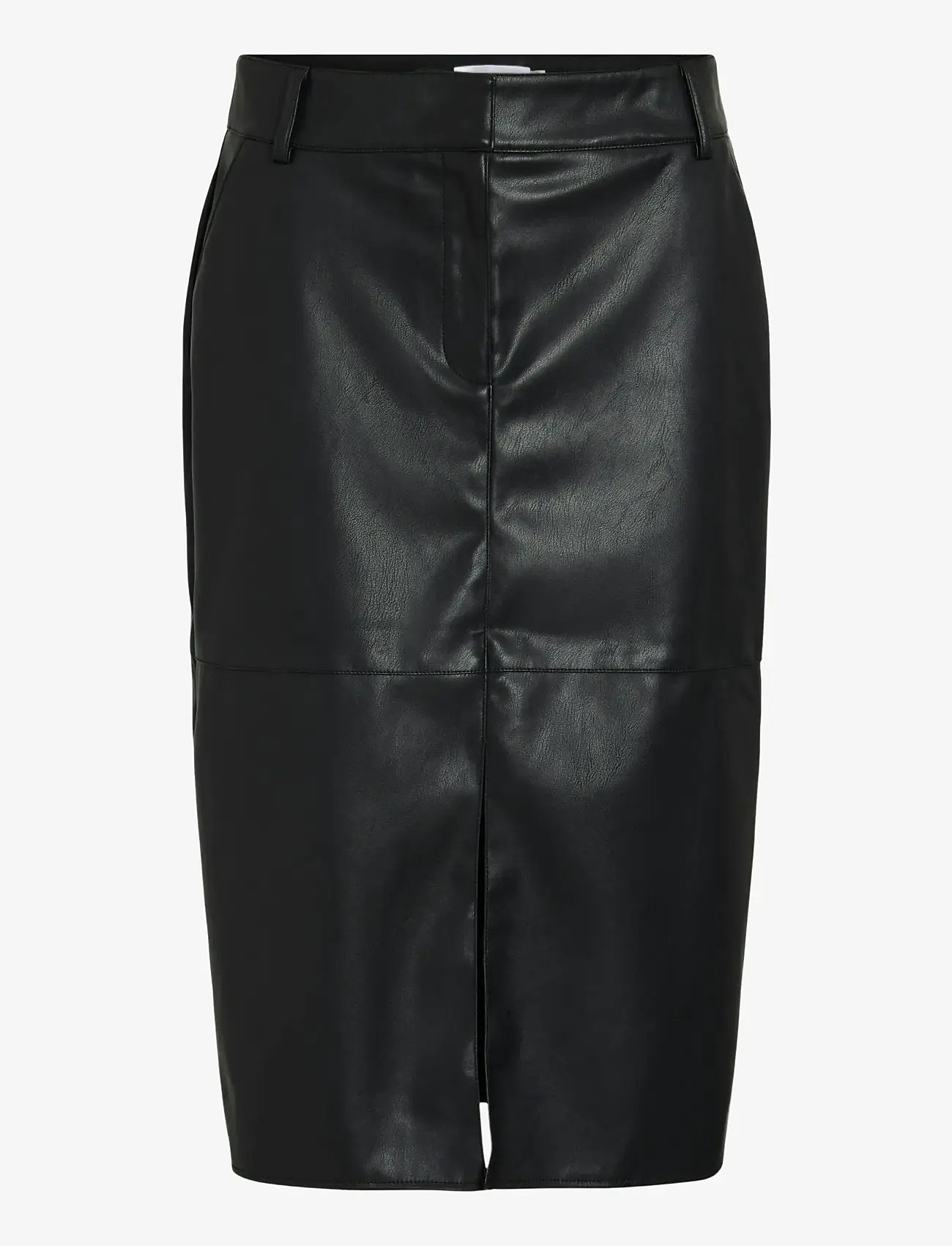 Vila - VIDAGMAR HW MIDI COATED SKIRT - NOOS - midi-röcke - black - 1
