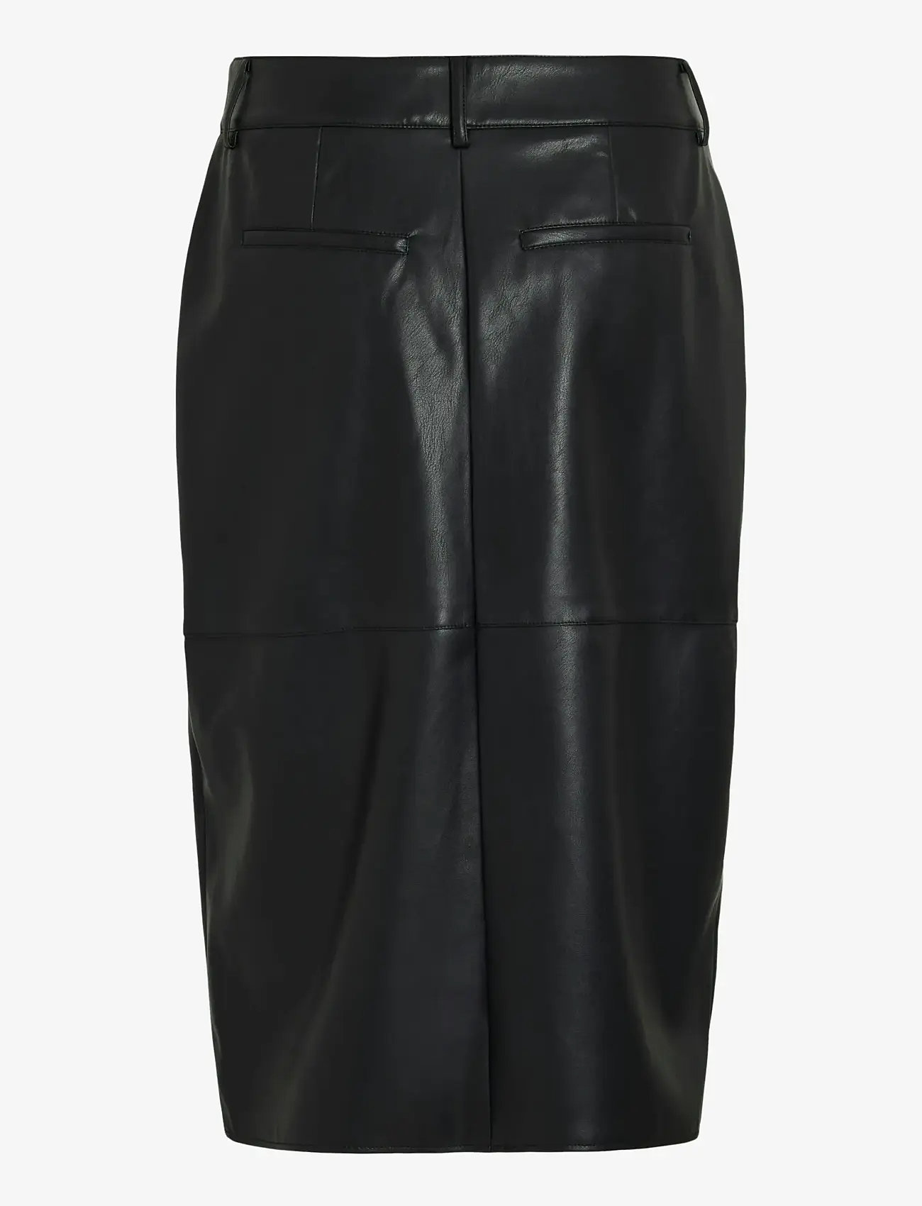 Vila - VIDAGMAR HW MIDI COATED SKIRT - NOOS - midi-röcke - black - 2