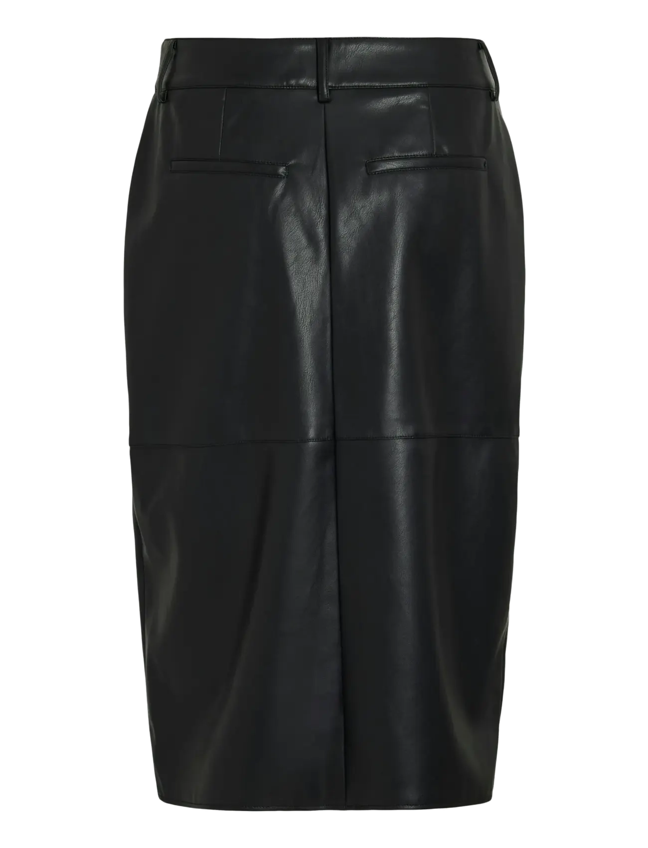 Vila - VIDAGMAR HW MIDI COATED SKIRT - NOOS - midi-röcke - black - 2