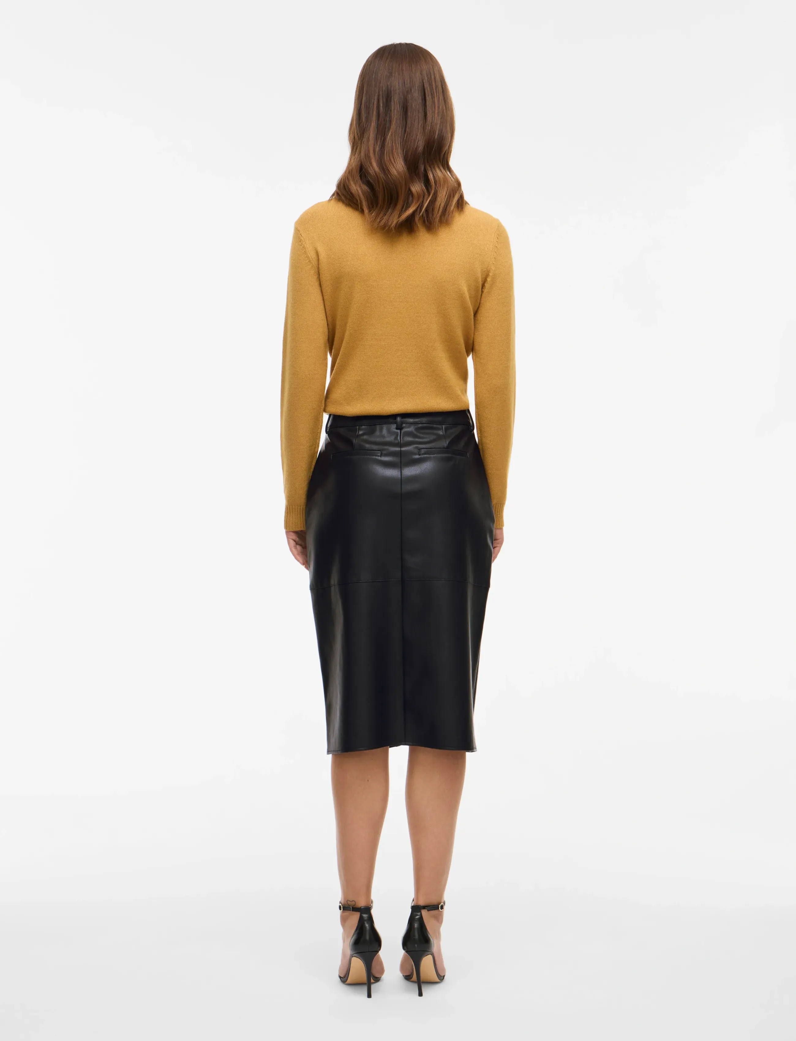 VILA Vidagmar Hw Midi Coated Skirt Noos midikjolar dam – bild 2