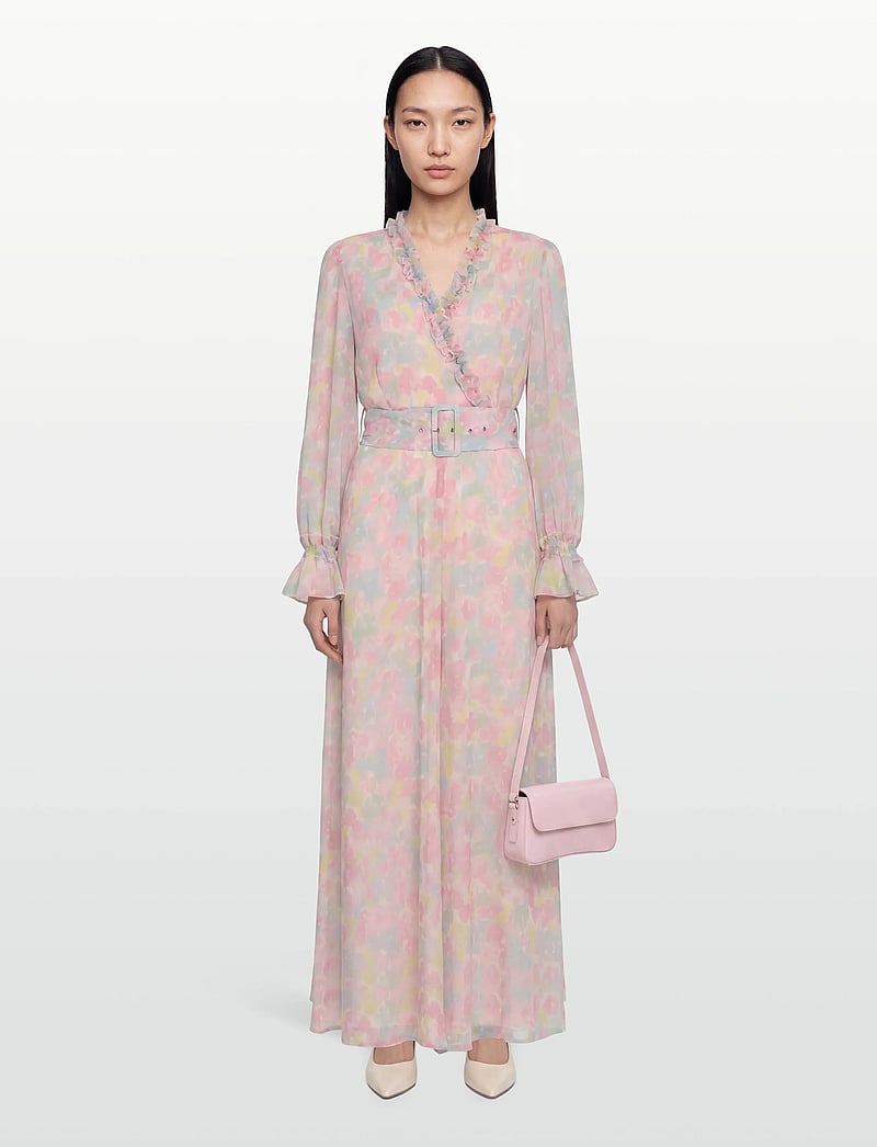 Vila - VIEMMA L/S BELT MAXI DRESS/DC/KA - vasaras kleitas - cherry blossom - 0