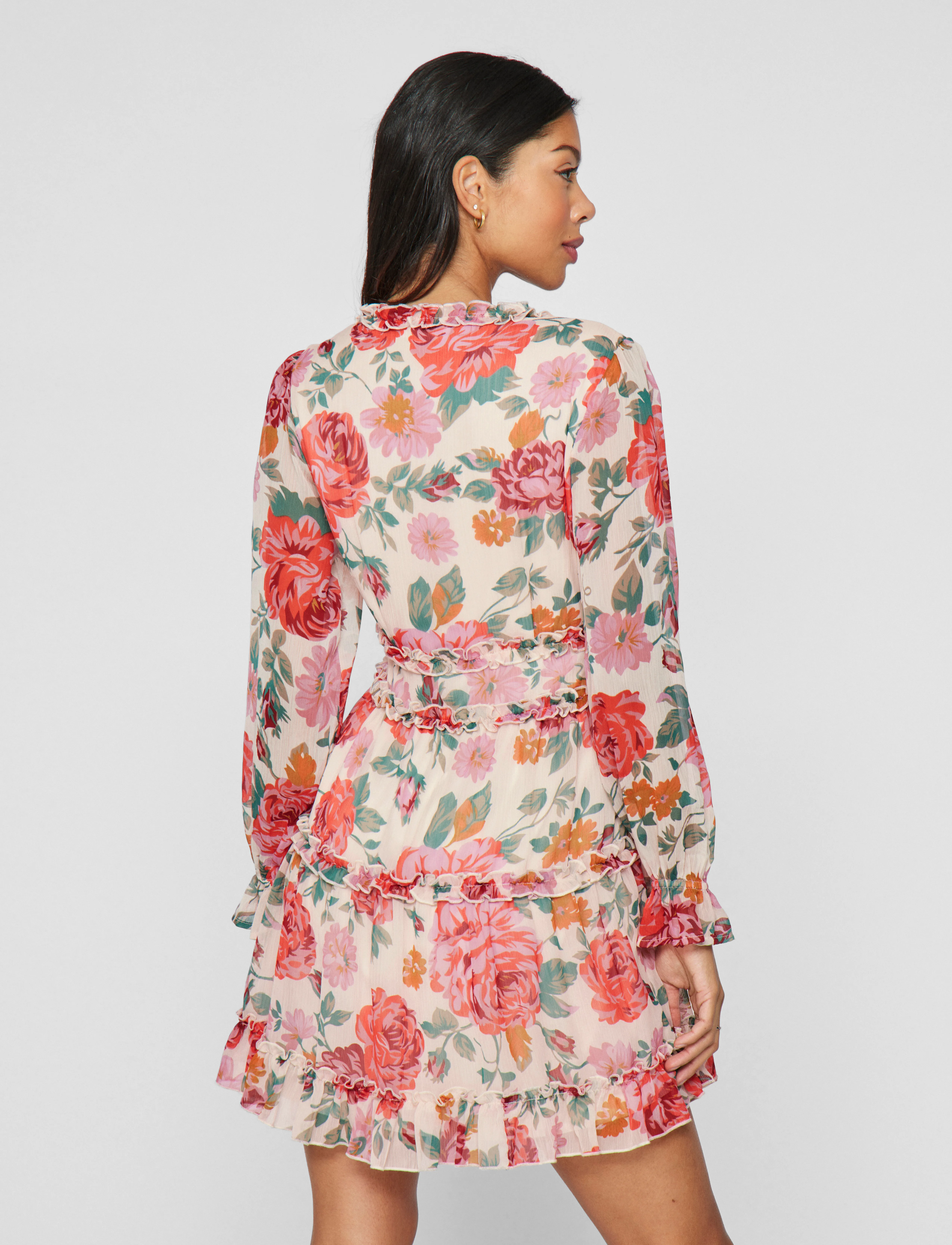 Vila - VIEMSA L/S SHORT DRESS/DC/KA - sommerkleider - cloud dancer - 3