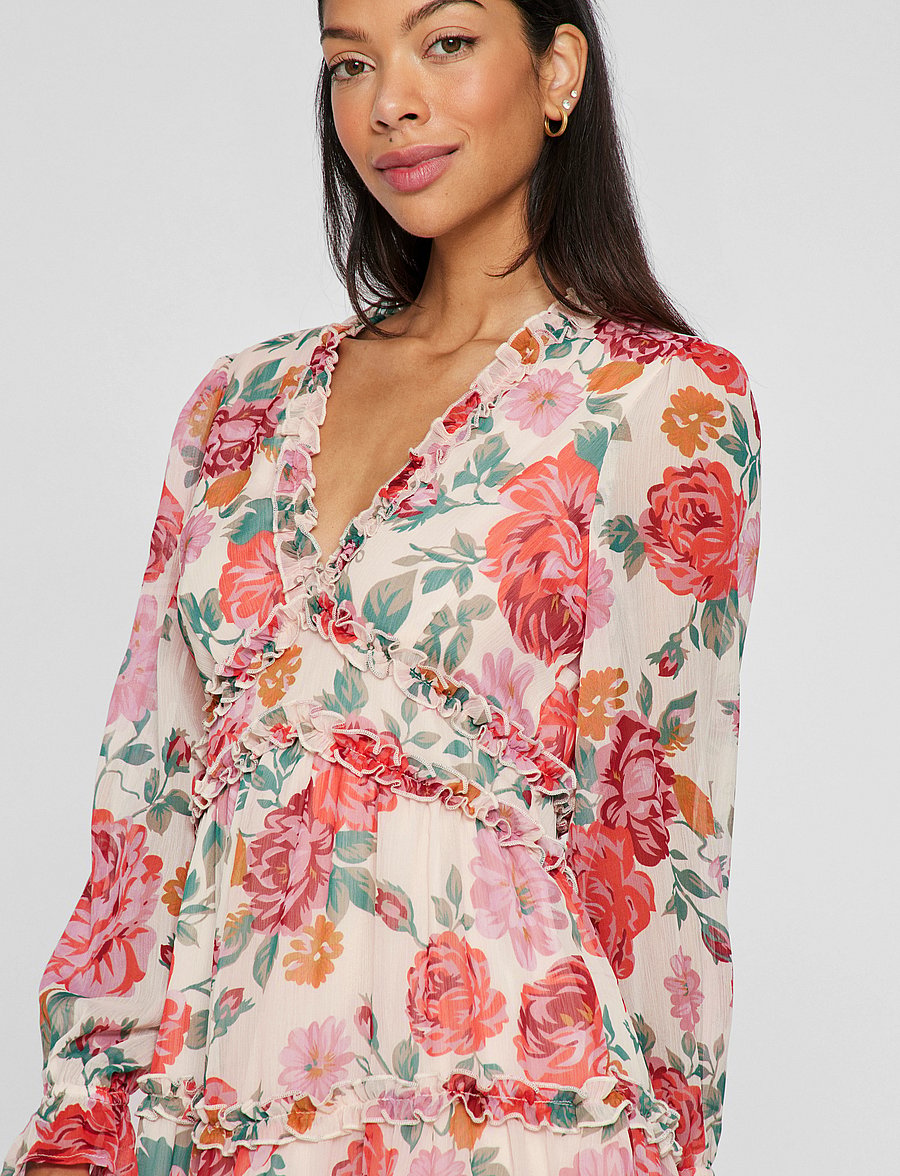 Vila - VIEMSA L/S SHORT DRESS/DC/KA - sommerkleider - cloud dancer - 4