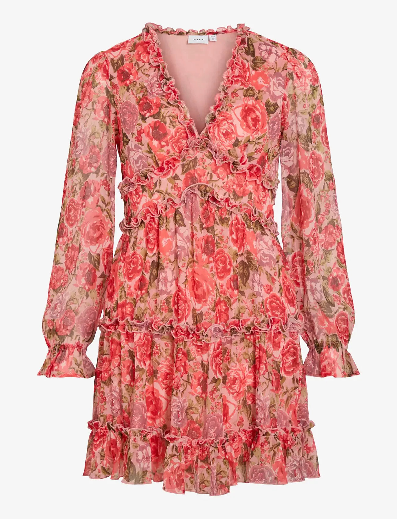 Vila - VIEMSA L/S SHORT DRESS/DC/KA - sommarklänningar - dubarry - 1