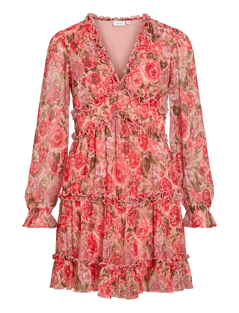 Vila - VIEMSA L/S SHORT DRESS/DC/KA - sommerkleider - dubarry - 1