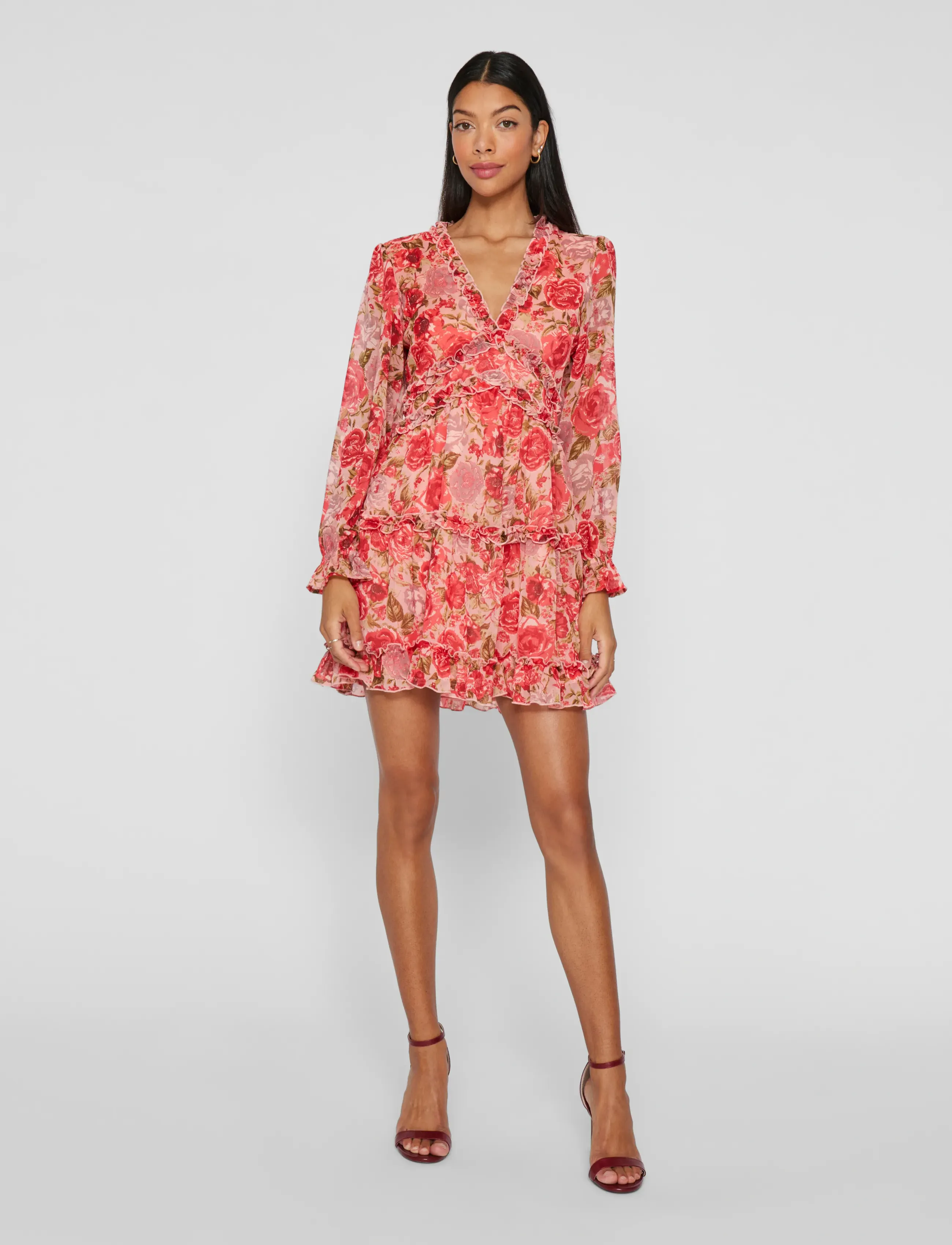 Vila - VIEMSA L/S SHORT DRESS/DC/KA - suvekleidid - dubarry - 4