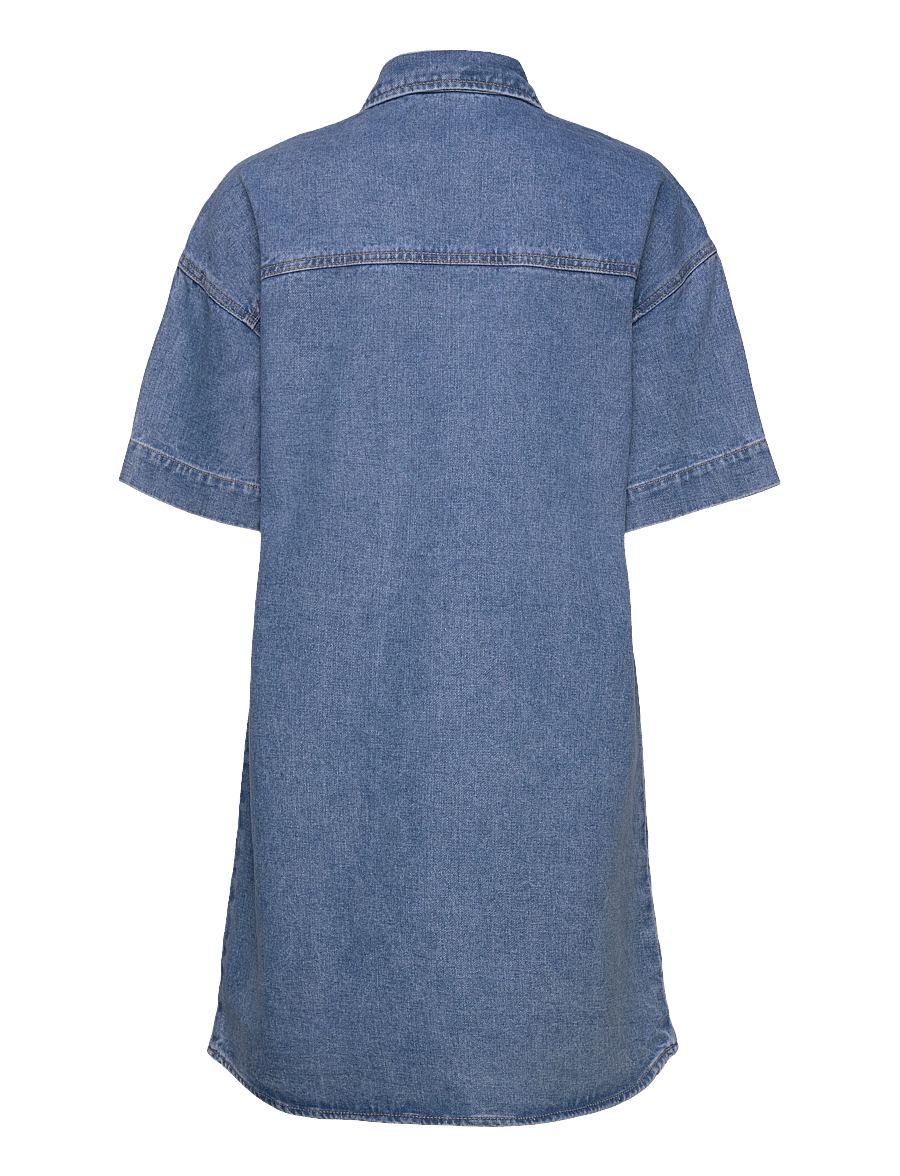 vila denim dress Vila Viamanza S/l Denim Ankle Dress/bfs (VL14113209) - Maxi dresses