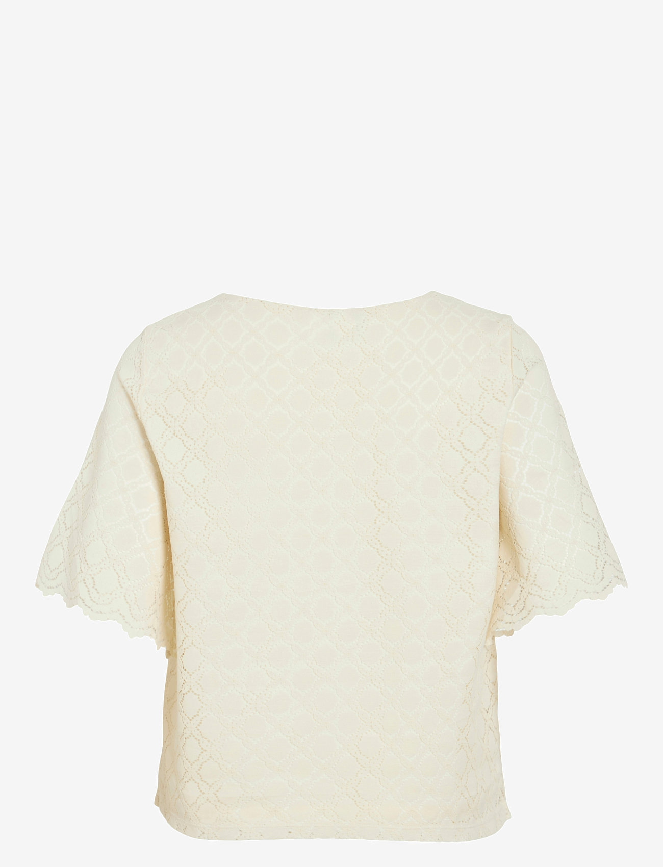 Vila - VIMIRNA O-NECK 2/4 TOP - kortärmade blusar - birch - 2