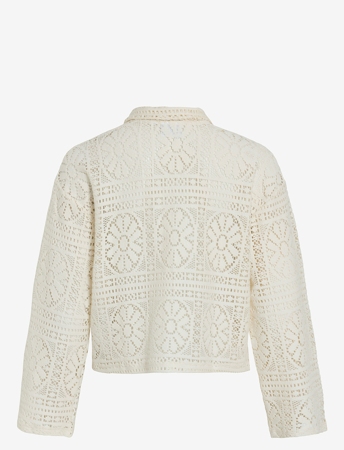 Vila - VIMERINDA CROCHET L/S SHIRT - NOOS - cardigans - birch - 2
