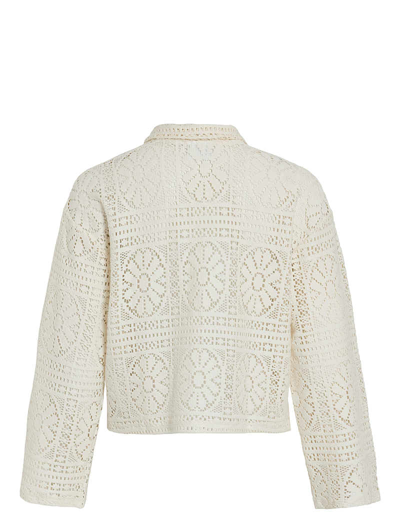 Vila - VIMERINDA CROCHET L/S SHIRT - NOOS - cardigans - birch - 2