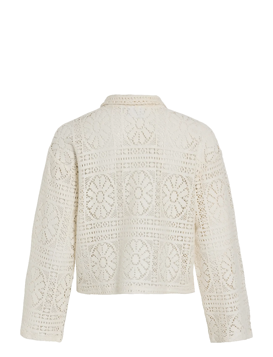 Vila - VIMERINDA CROCHET L/S SHIRT - NOOS - chemises à manches longues - birch - 2
