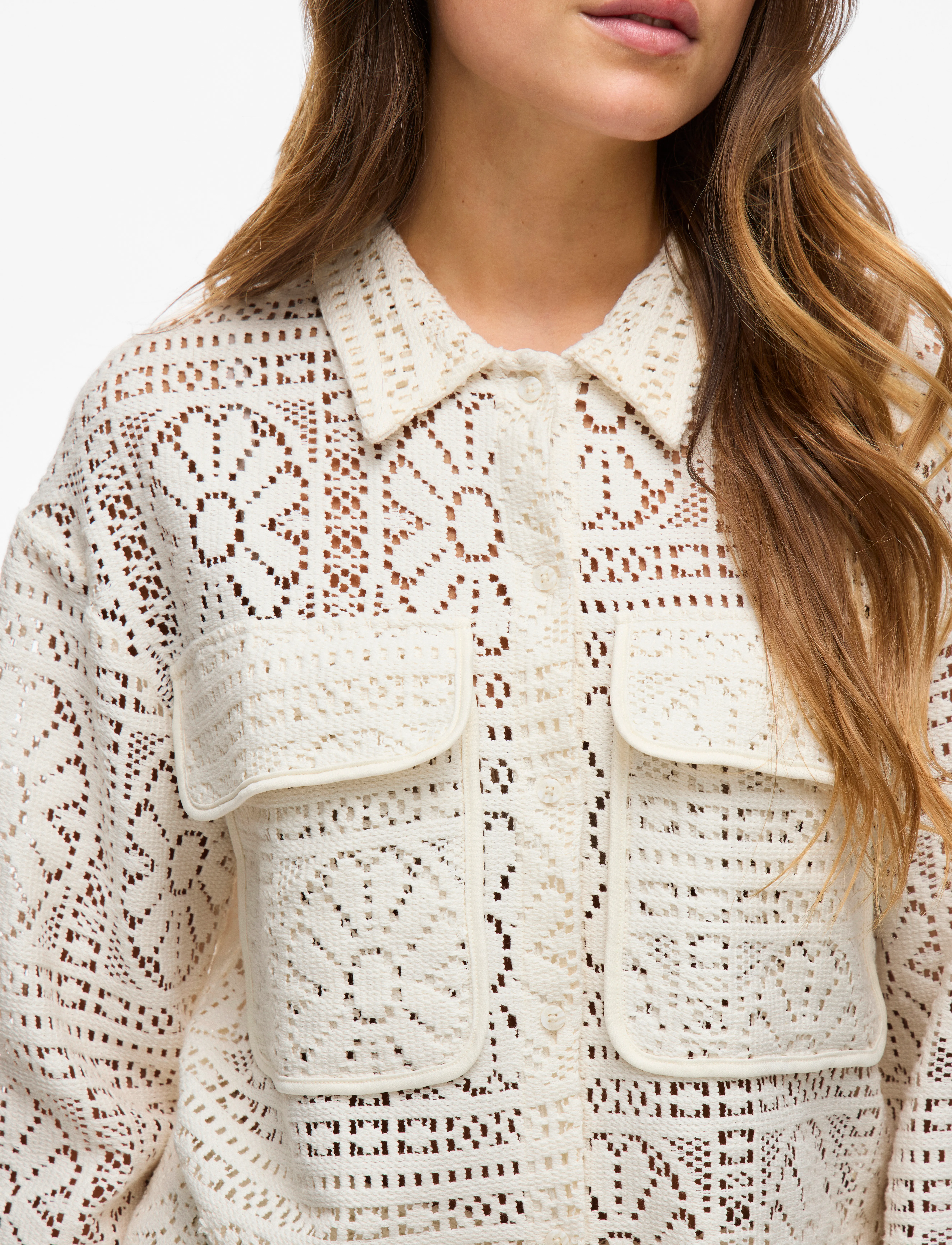 Vila Vimerinda Crochet L/s Shirt - Noos (VL14105211) - Long