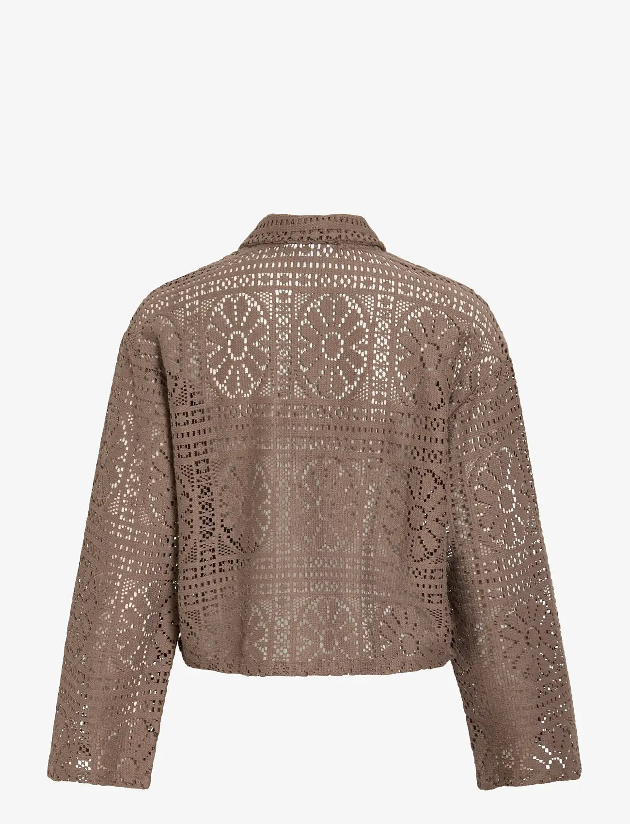 Vila - VIMERINDA CROCHET L/S SHIRT - NOOS - langærmede skjorter - falcon - 2