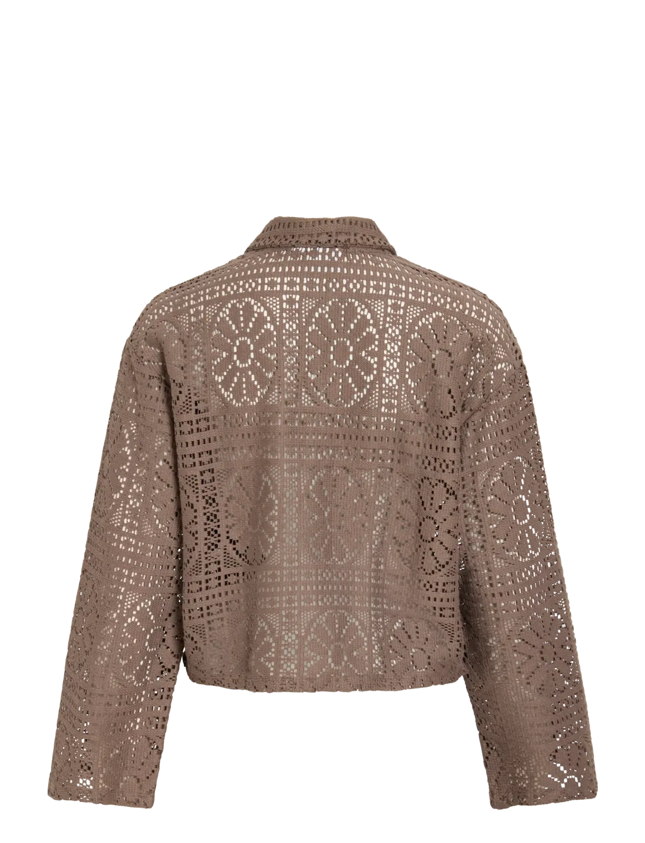 Vila - VIMERINDA CROCHET L/S SHIRT - NOOS - långärmade skjortor - falcon - 2