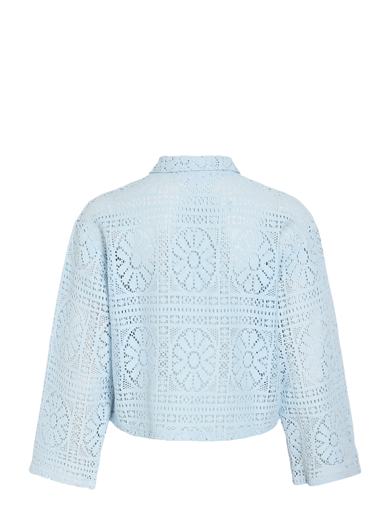 Vila - VIMERINDA CROCHET L/S SHIRT - NOOS - langærmede skjorter - nantucket breeze - 2