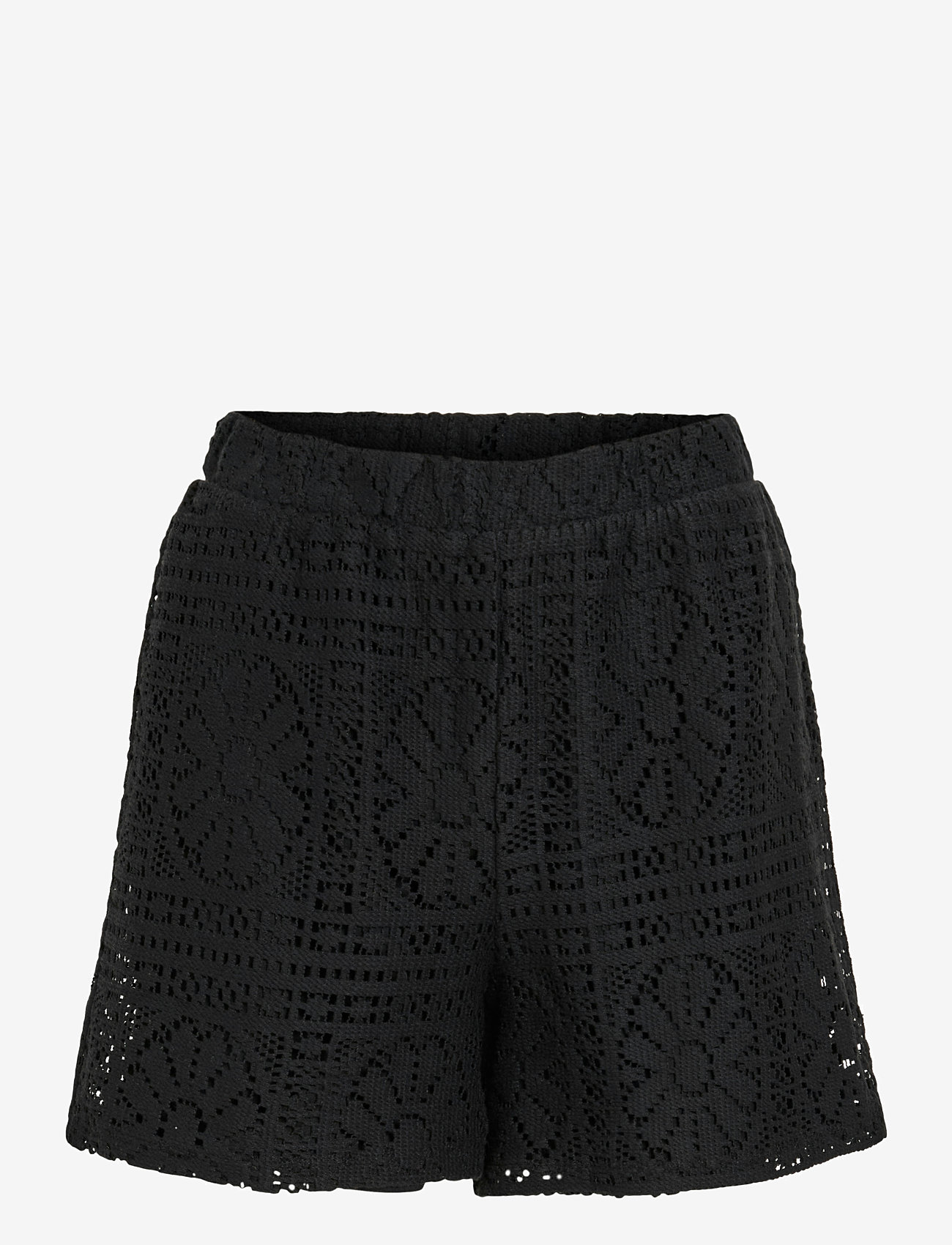 Vila - VIMERINDA CROCHET HW SHORTS - casual shorts - black beauty - 1