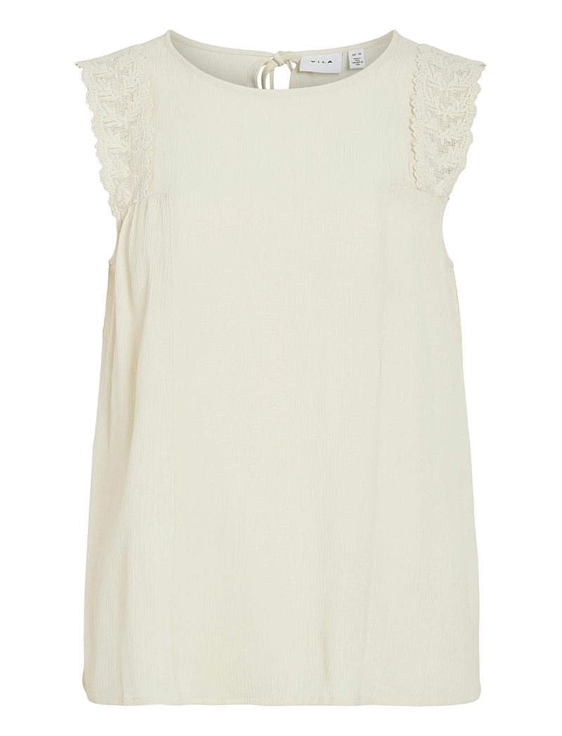 Vila - VIPERNILLU O-NECK TOP - Ärmellose tops - birch - 0