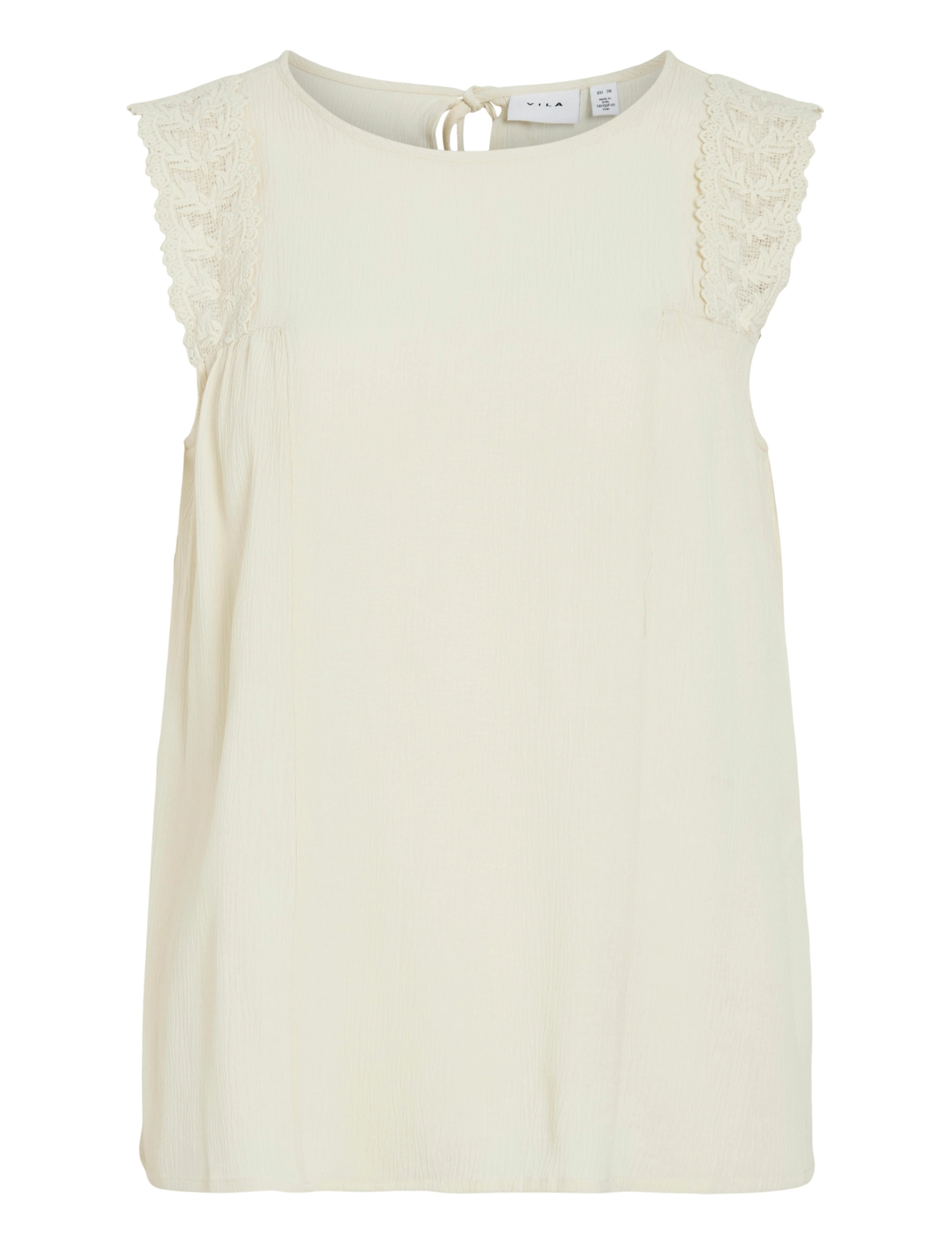 Vila VIPERNILLU O-NECK TOP - Tøj - BIRCH / cream