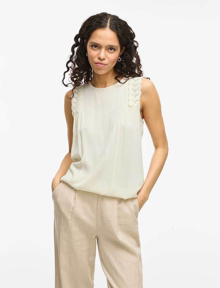 Vila - VIPERNILLU O-NECK TOP - birch - 0