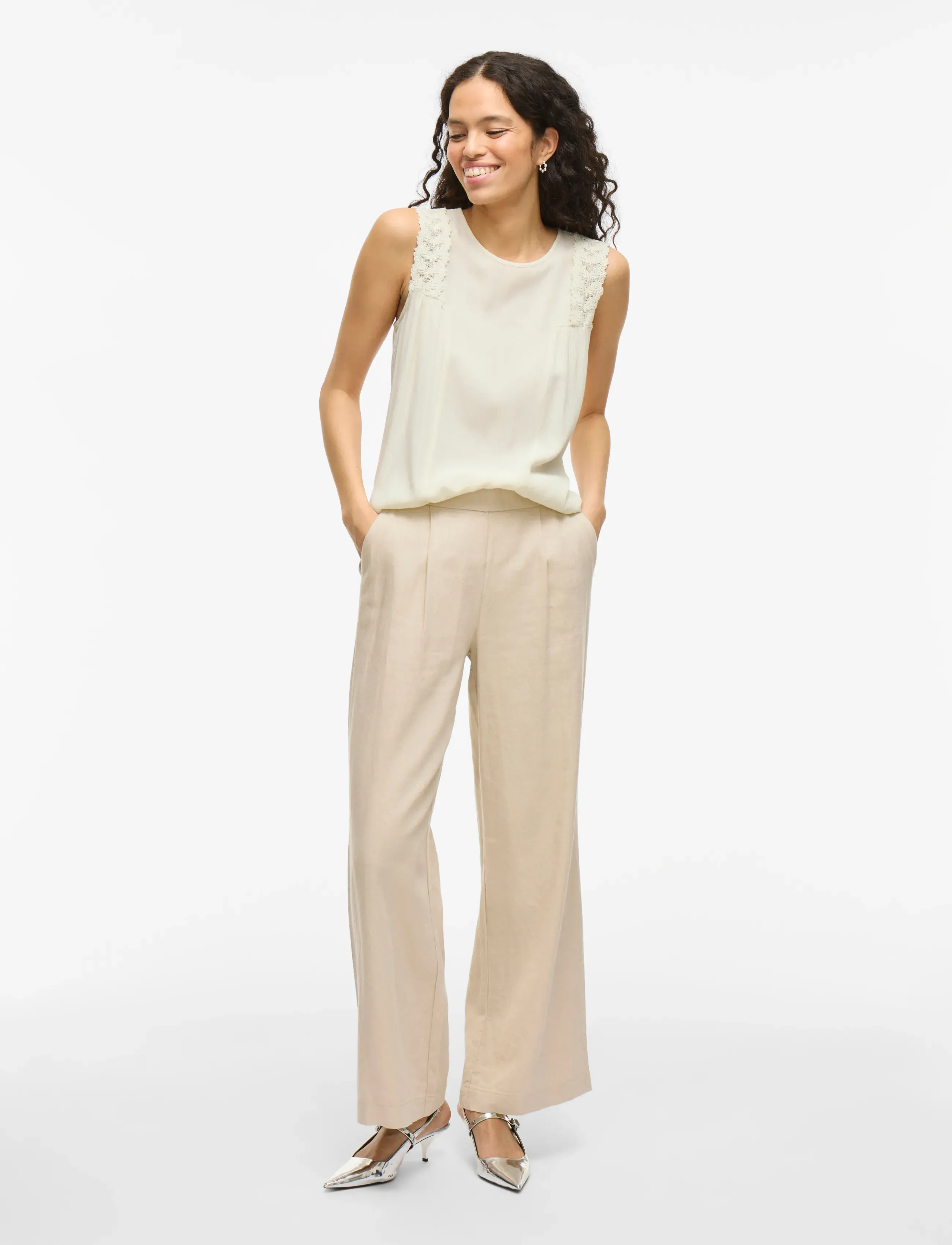 Vila - VIPERNILLU O-NECK TOP - birch - 4