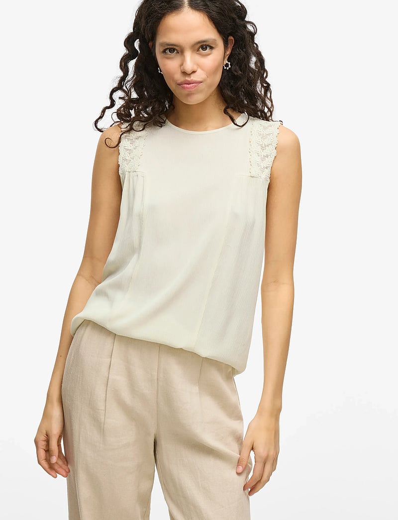 Vila - VIPERNILLU O-NECK TOP - tanktops - birch - 5