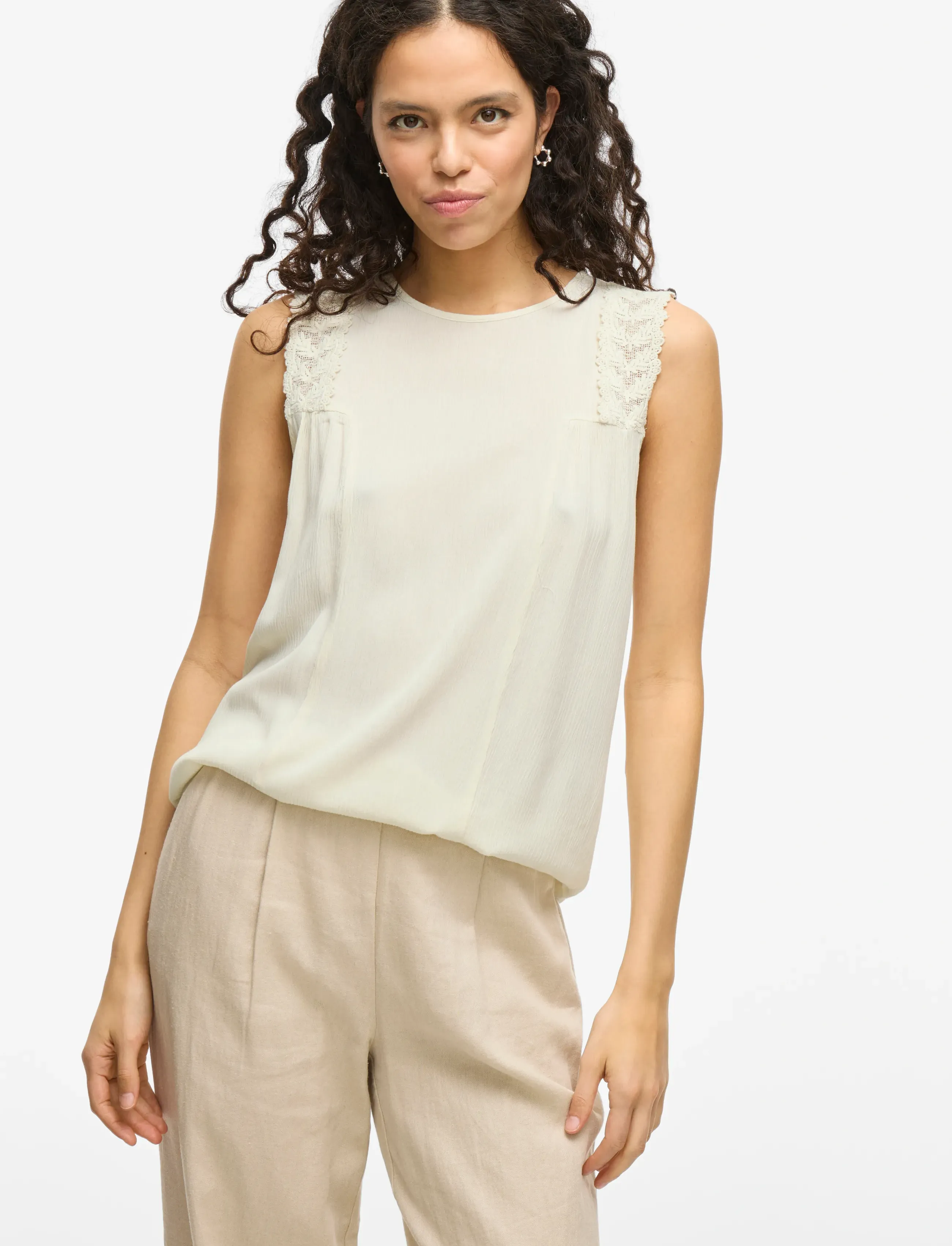 Vila - VIPERNILLU O-NECK TOP - birch - 5