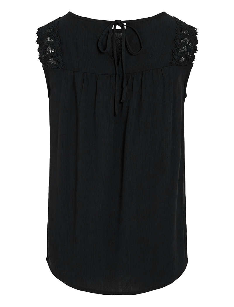 Vila - VIPERNILLU O-NECK TOP - tanktops - black beauty - 1