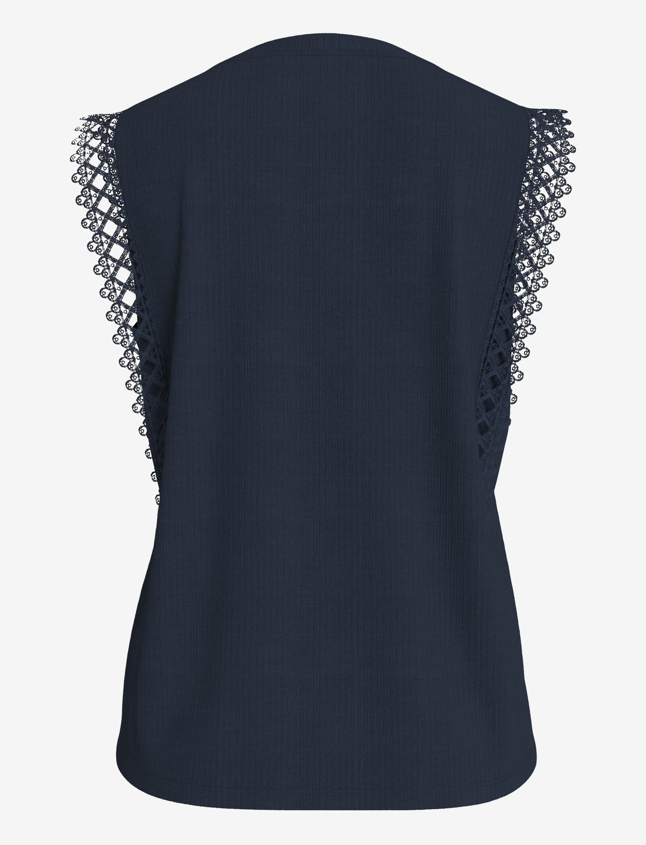 Vila - VIOTESSA O-NECK CAP SLEEVE TOP - blouses sans manches - navy blazer - 2