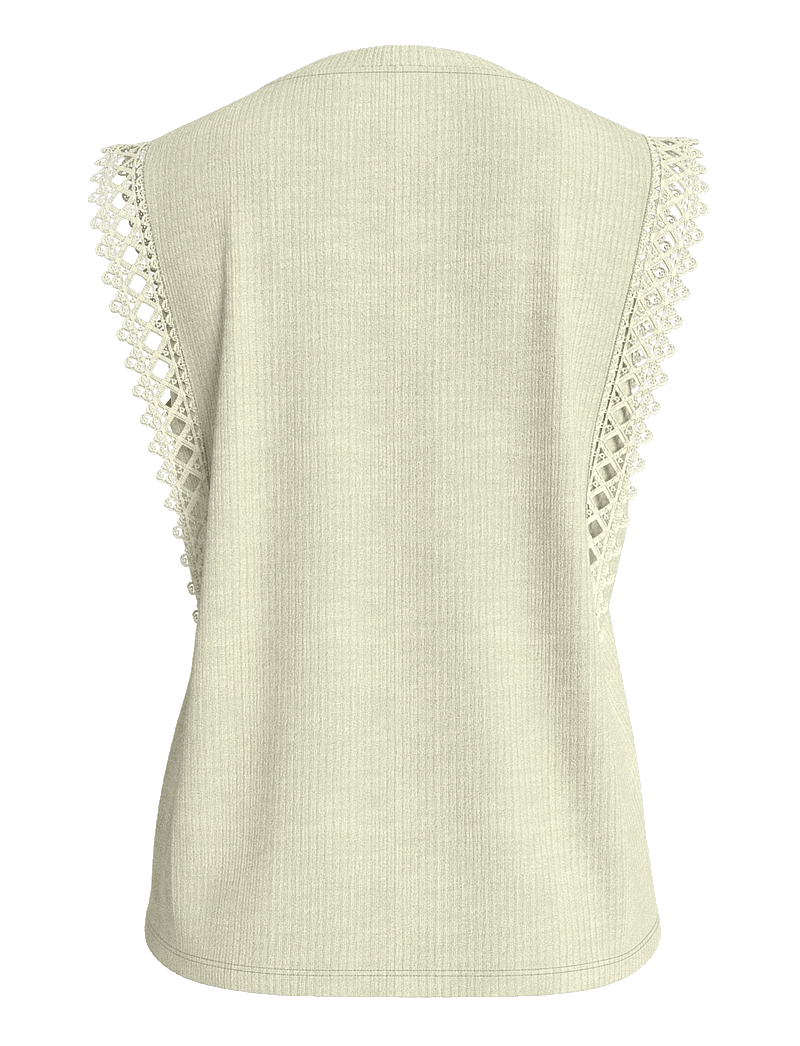 Vila - VIOTESSA O-NECK CAP SLEEVE TOP - Ärmellose blusen - snow white - 2