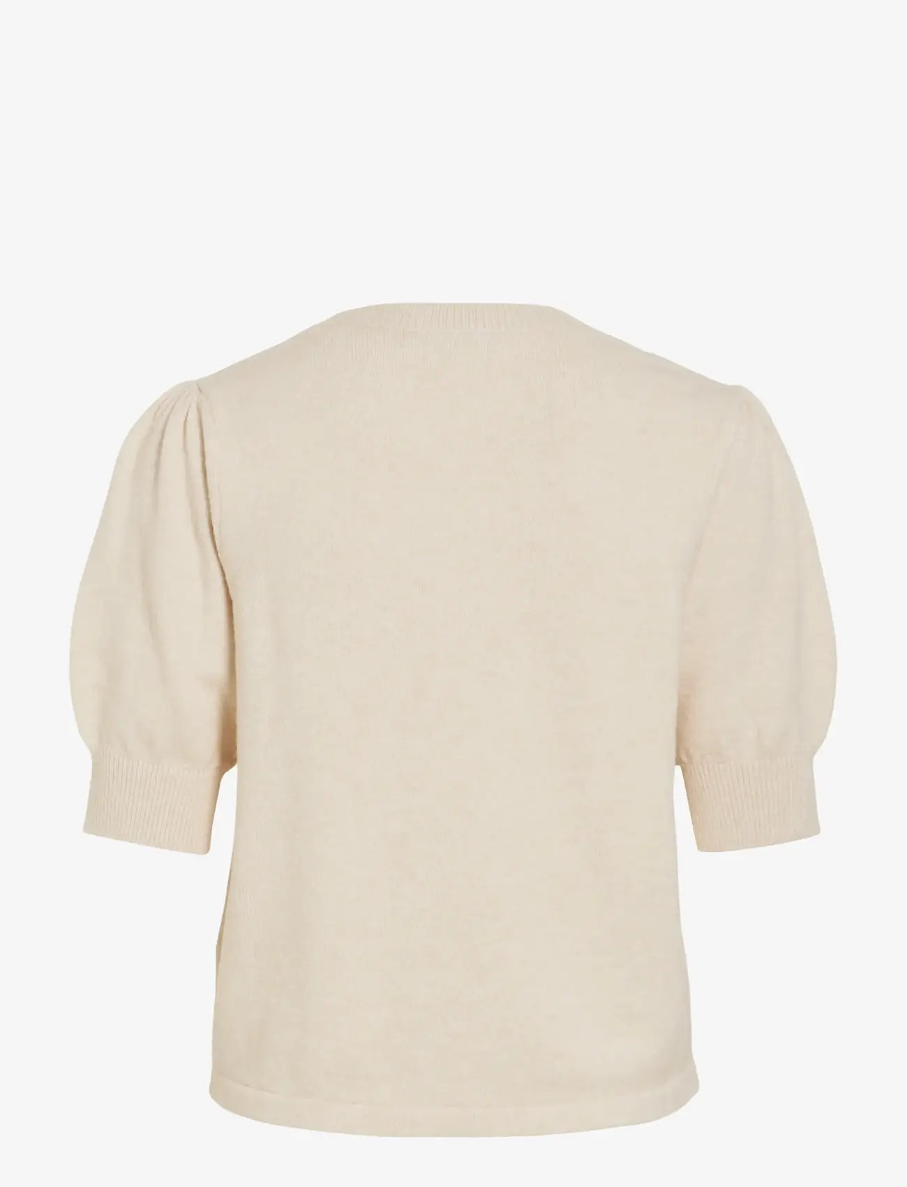 Vila - VIRIL 2/4 SLEEVE O-NECK KNIT TOP - NOOS - sviitrid - super light natural melan - 2
