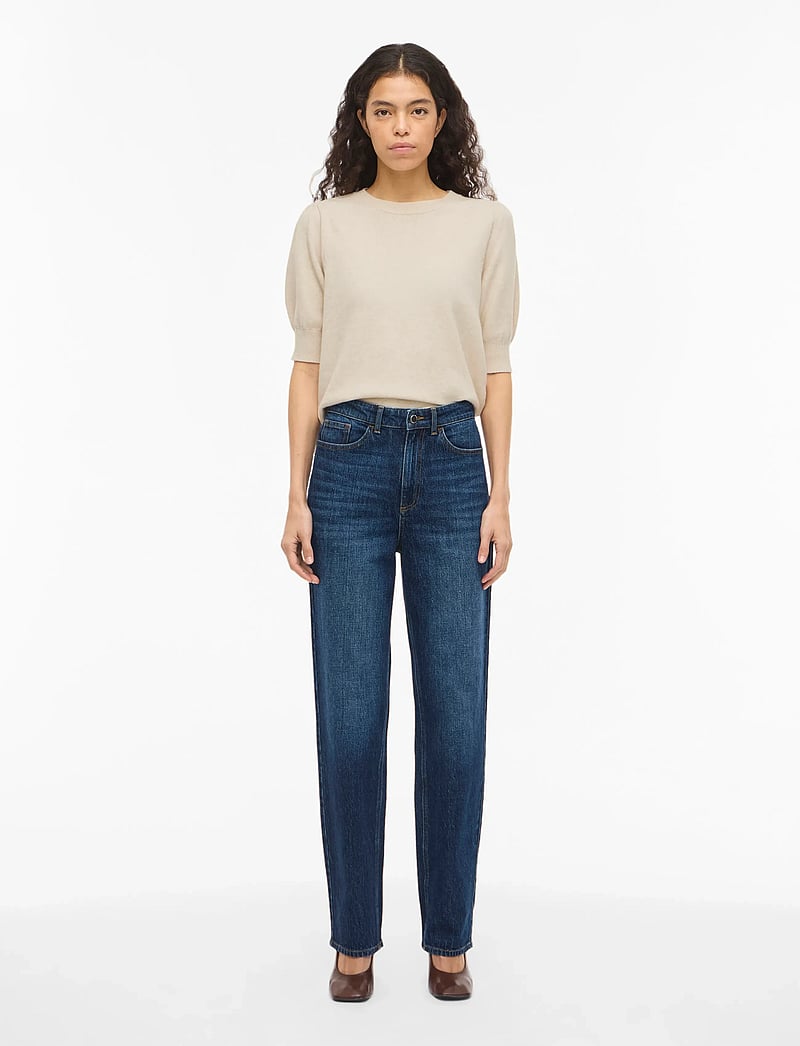Vila - VIRIL 2/4 SLEEVE O-NECK KNIT TOP - NOOS - sviitrid - super light natural melan - 4