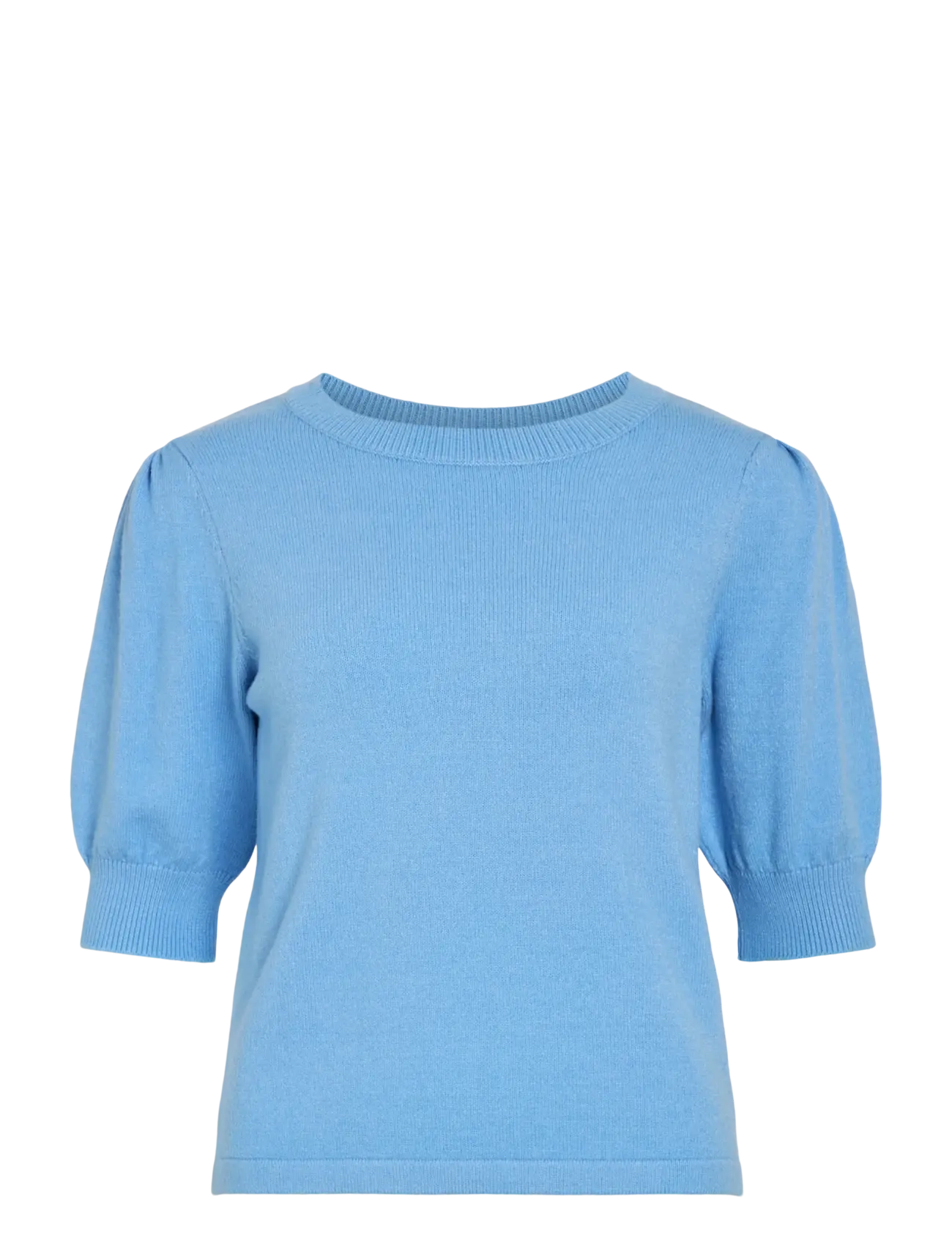 VILA Viril 2/4 Sleeve O-Neck Knit Oberteil - Noos Blau - XS - Damen